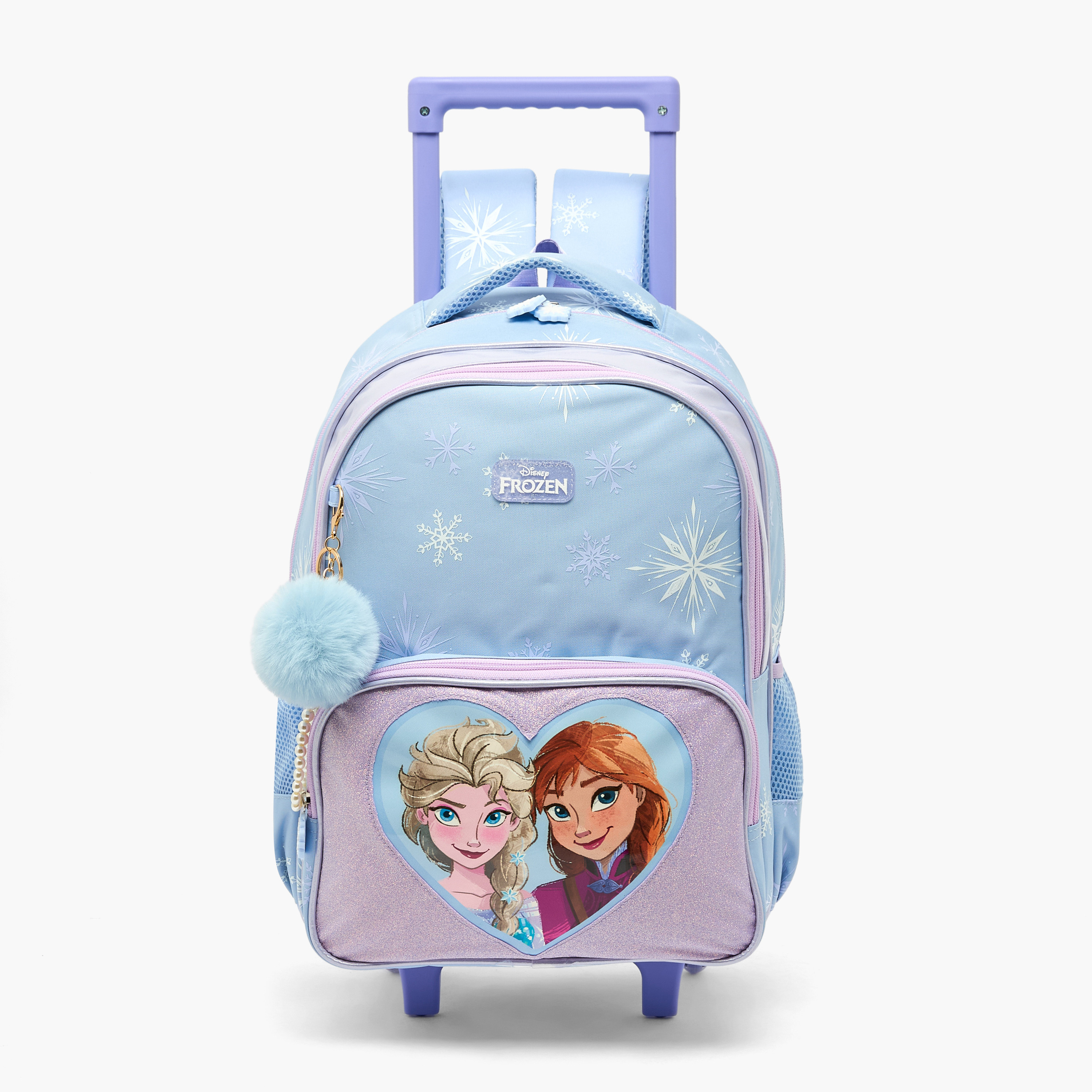 شنطة ترولي بطبعة Frozen للبنات من 5-8 سنوات مع عجلات متينة من ديزني - 16 بوصة-school-bagsandbackpacks-trolleybags-image-1