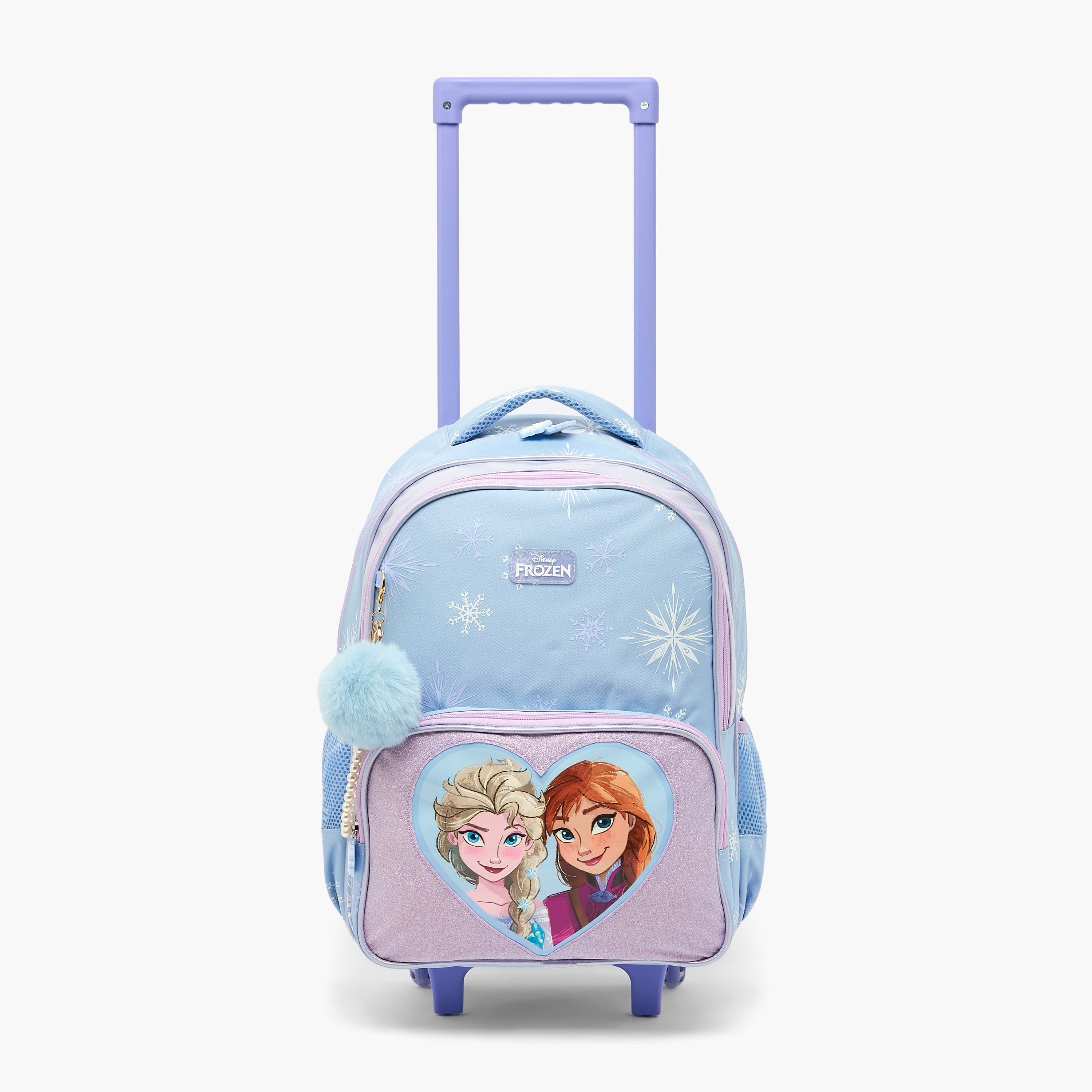 شنطة ترولي بطبعة Frozen للبنات من 5-8 سنوات مع عجلات متينة من ديزني - 16 بوصة-school-bagsandbackpacks-trolleybags-image-2