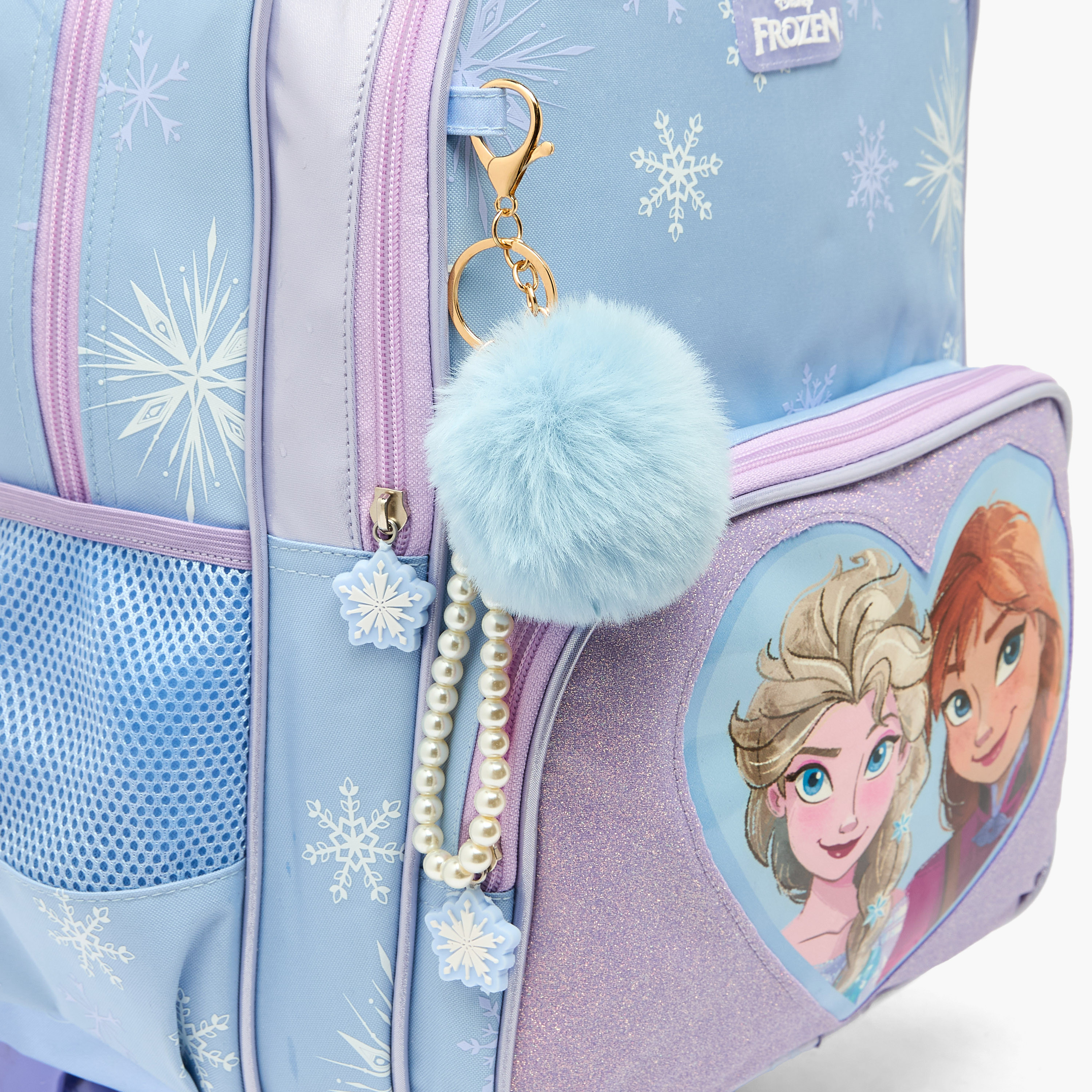 شنطة ترولي بطبعة Frozen للبنات من 5-8 سنوات مع عجلات متينة من ديزني - 16 بوصة-school-bagsandbackpacks-trolleybags-image-3