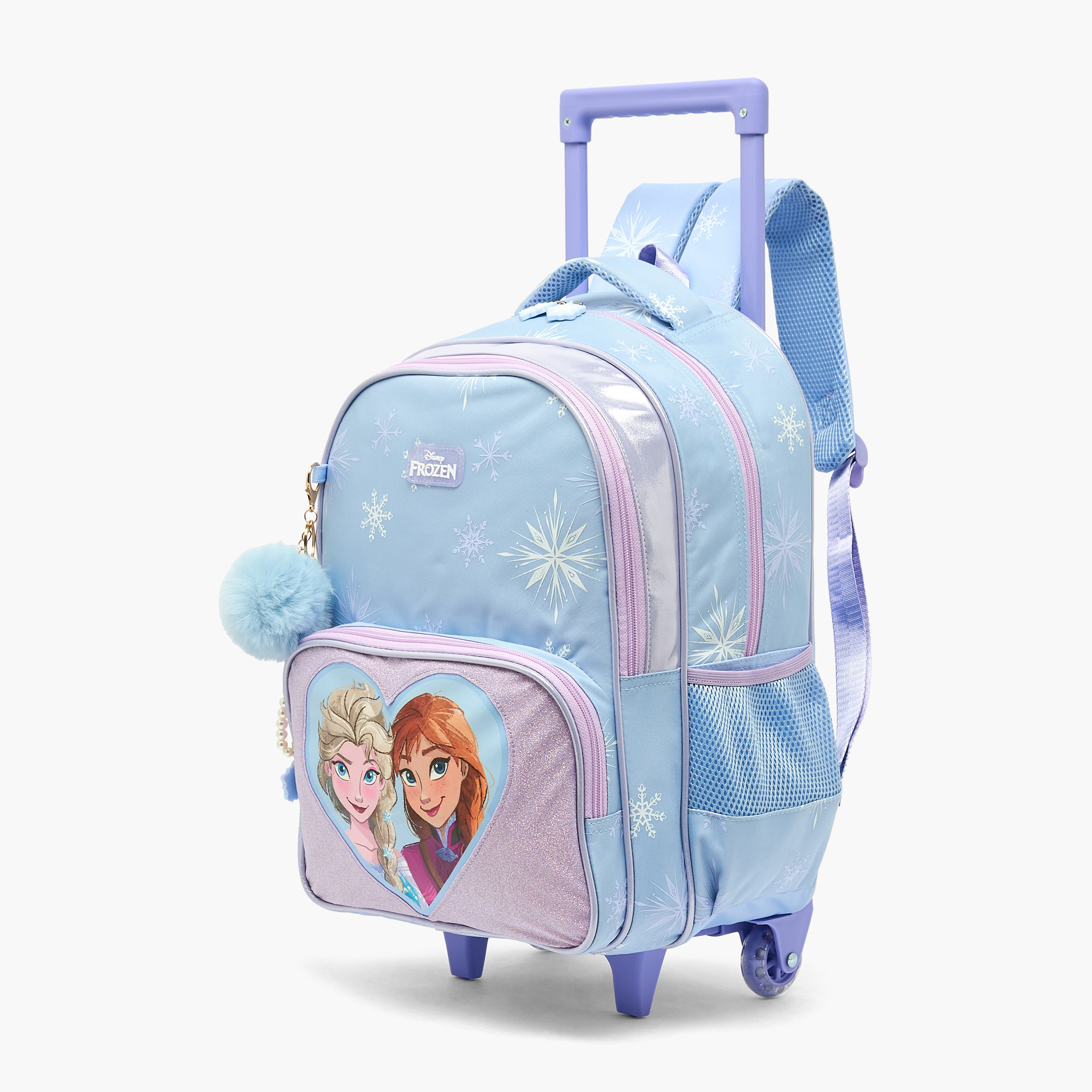 شنطة ترولي بطبعة Frozen للبنات من 5-8 سنوات مع عجلات متينة من ديزني - 16 بوصة-school-bagsandbackpacks-trolleybags-image-7