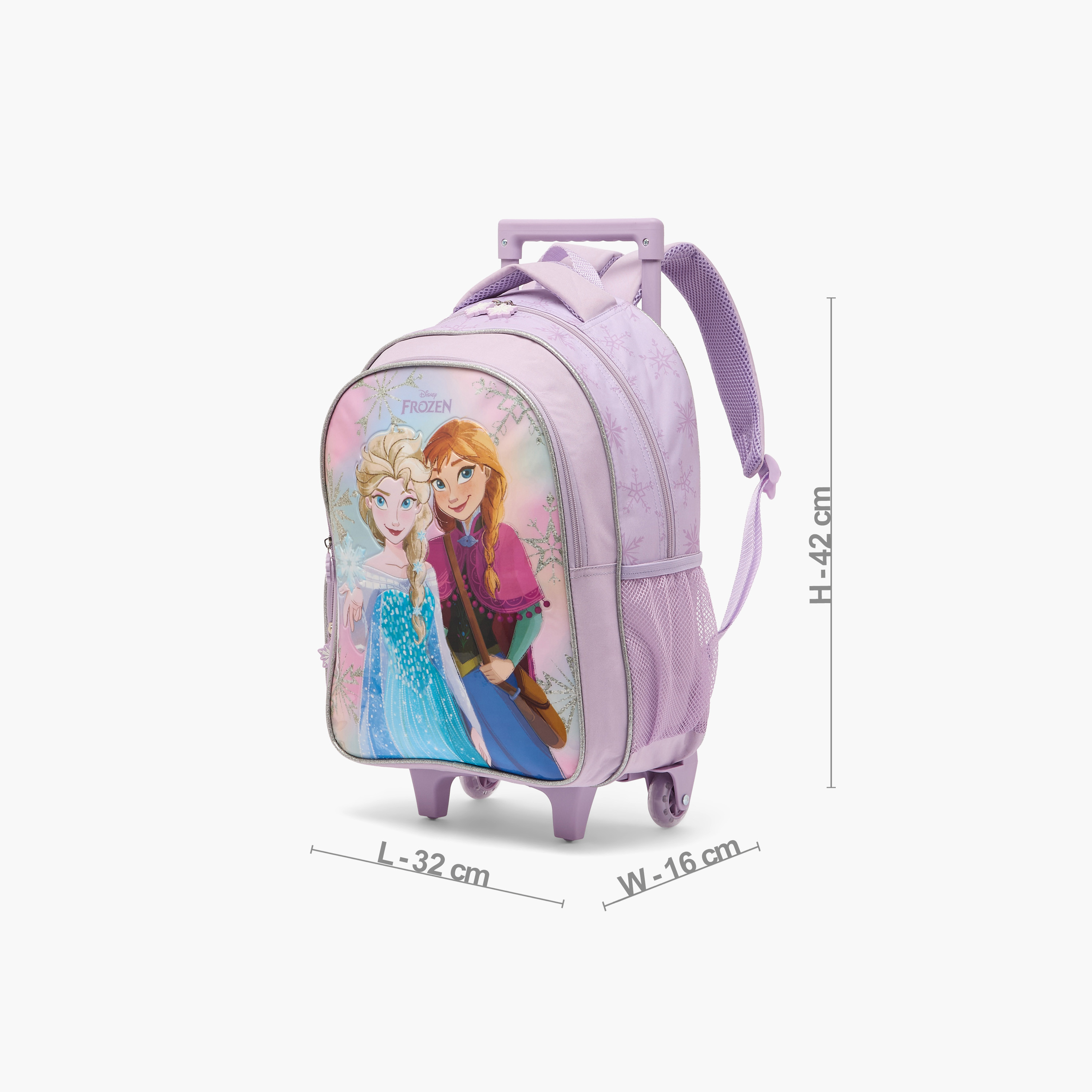 Disney Frozen 3-Piece School Trolley Bag Set for Girls 5-8 Years with Lunch Bag - 16 inches-school-bagsandbackpacks-trolleybags-image-9