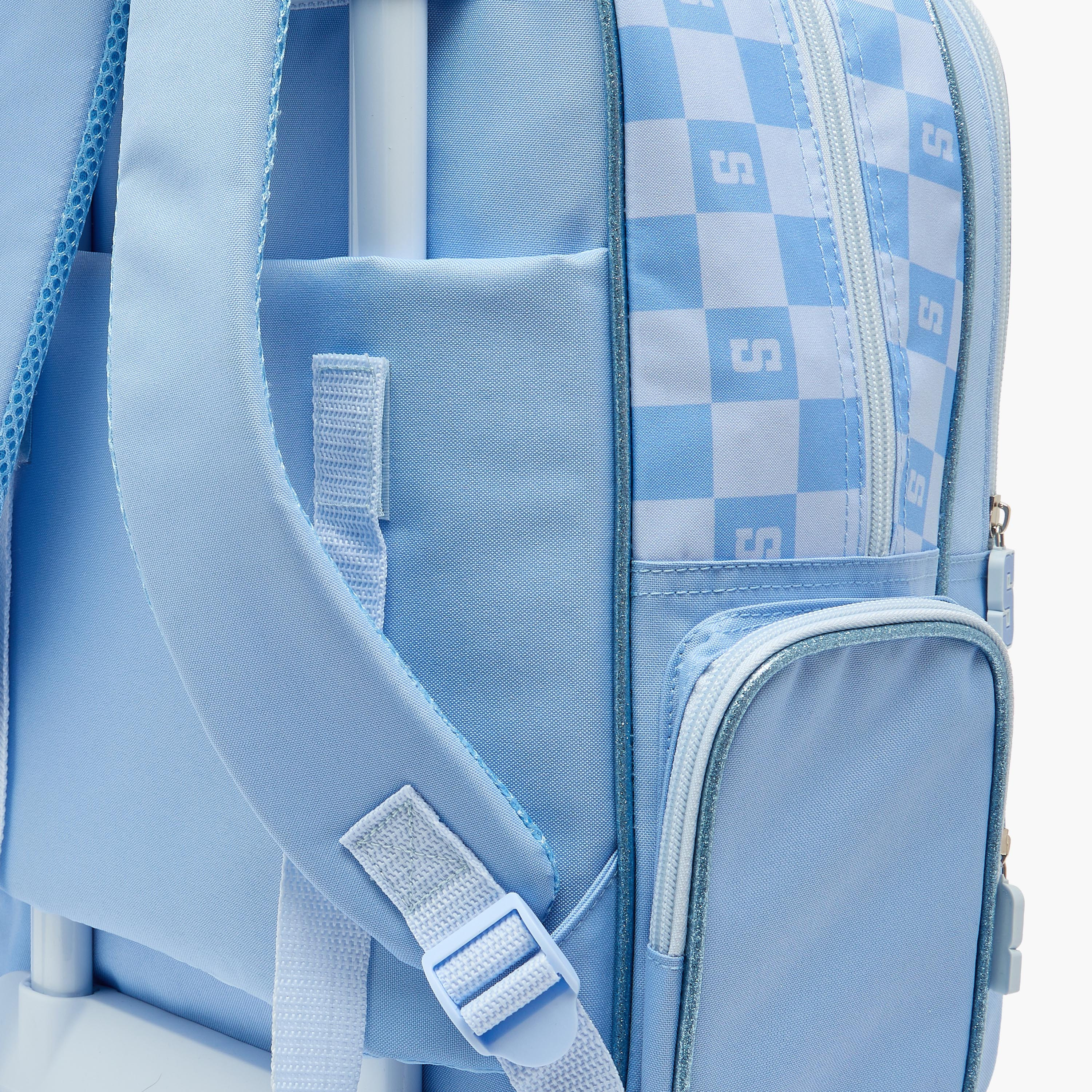 Disney Stitch Print 3-Piece School Trolley Bag Set for Girls 5-8 Years with Lunch Bag - 16 inches-school-bagsandbackpacks-trolleybags-image-10