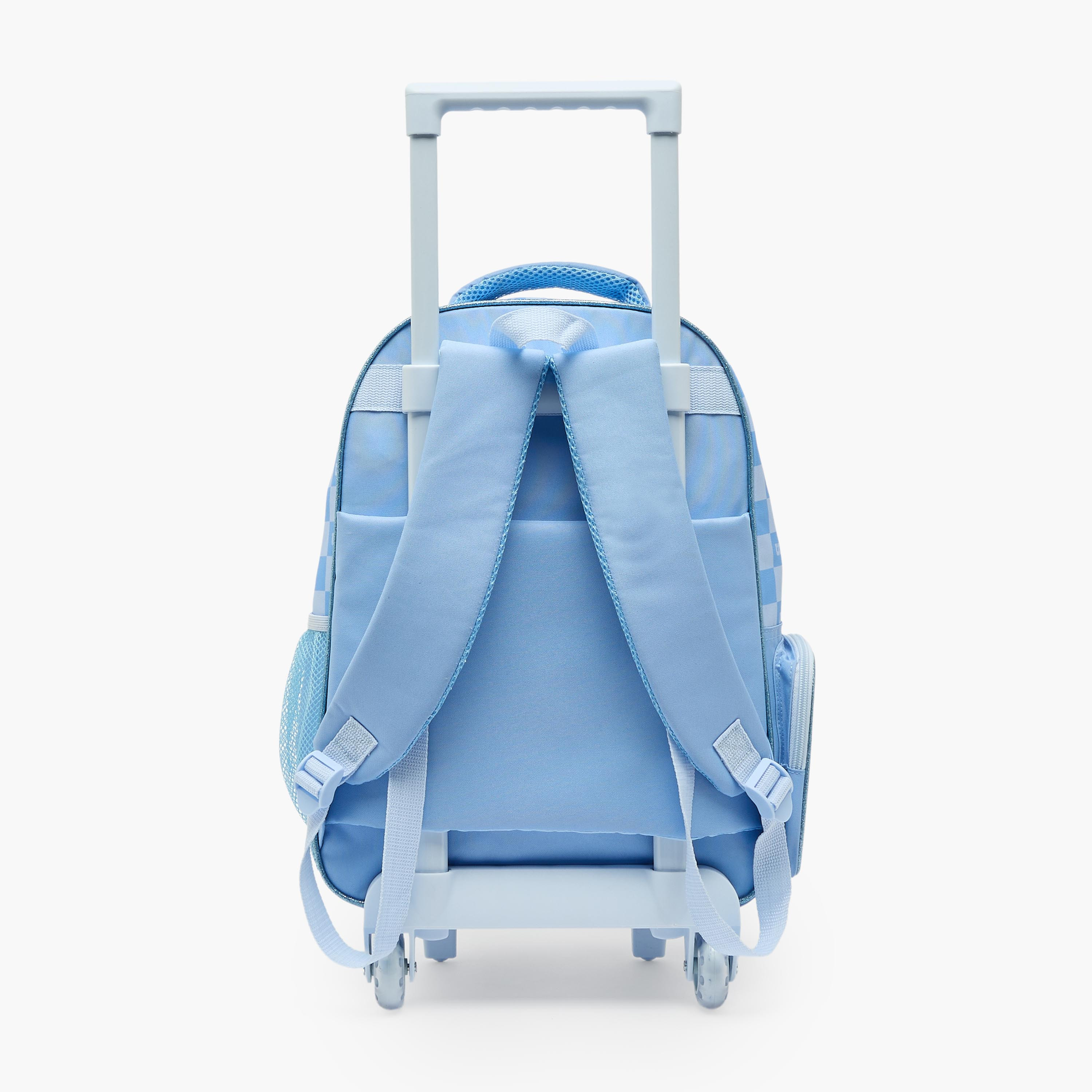 Disney Stitch Print 3-Piece School Trolley Bag Set for Girls 5-8 Years with Lunch Bag - 16 inches-school-bagsandbackpacks-trolleybags-image-9