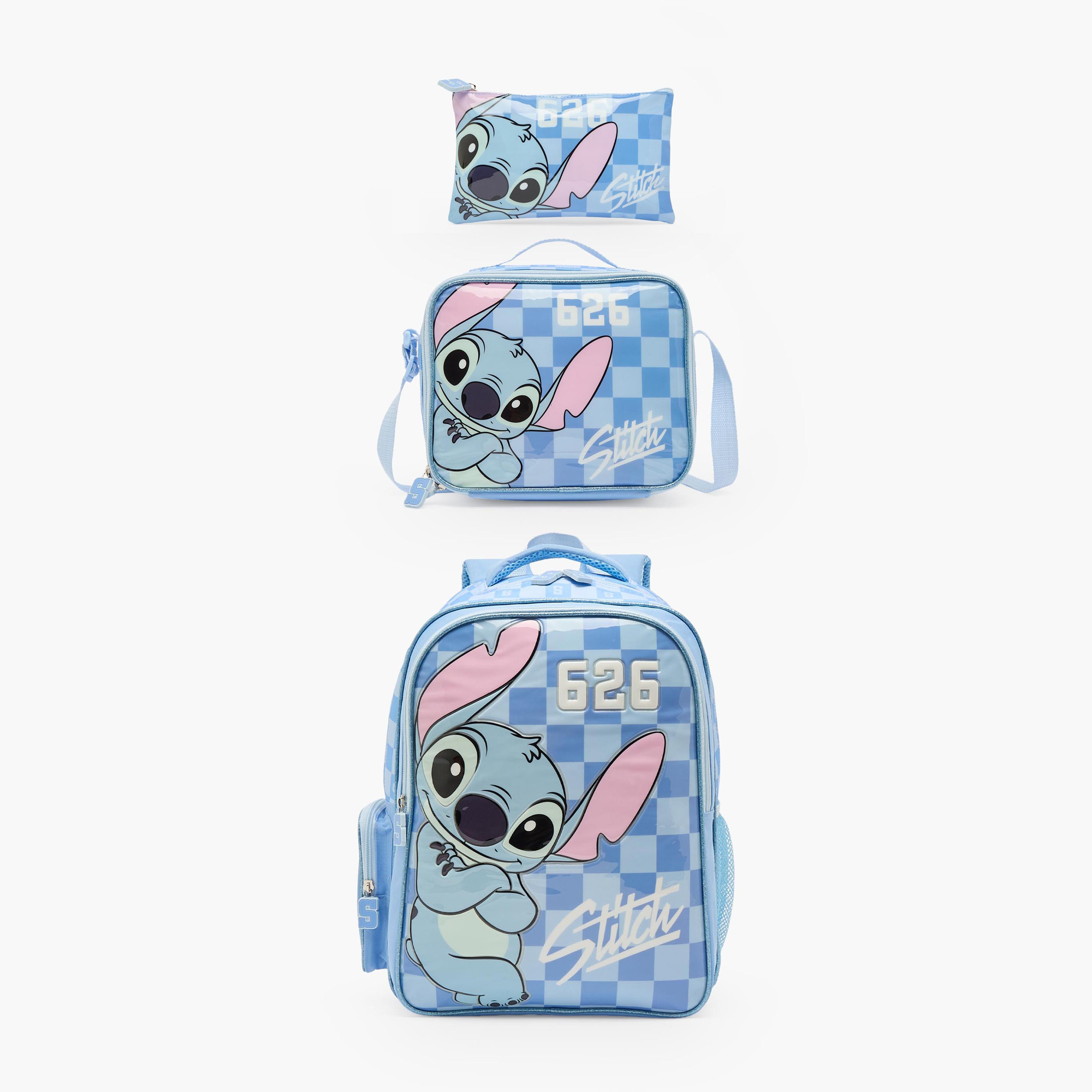 Disney Stitch 3-Piece School Backpack Set for Girls 5-8 Years with Lunch Bag - 16 inches-school-bagsandbackpacks-backpacks-image-2