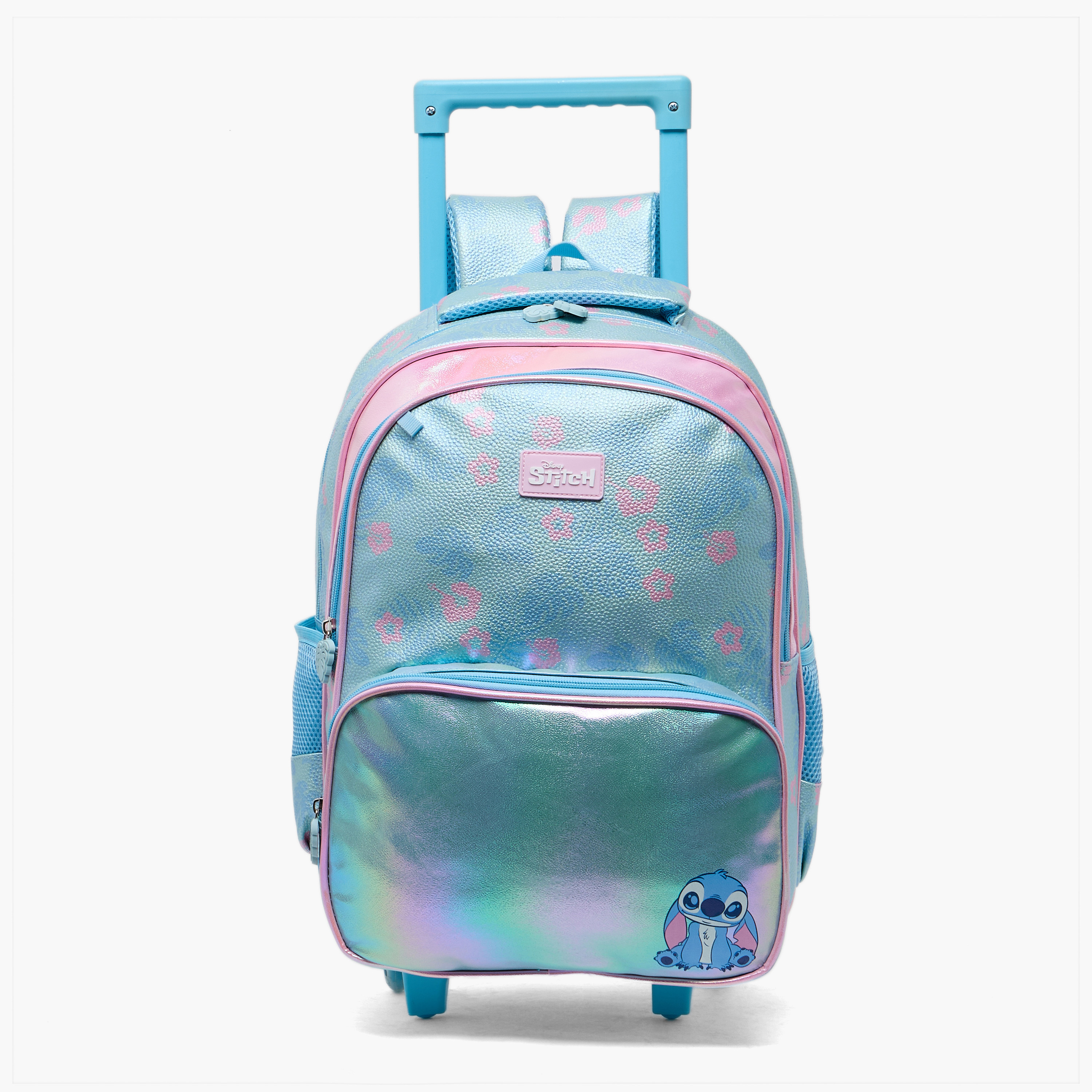 Disney Stitch Print Trolley Bag for Girls 5-8 Years with Durable Wheels - 16 inches-school-bagsandbackpacks-trolleybags-image-1