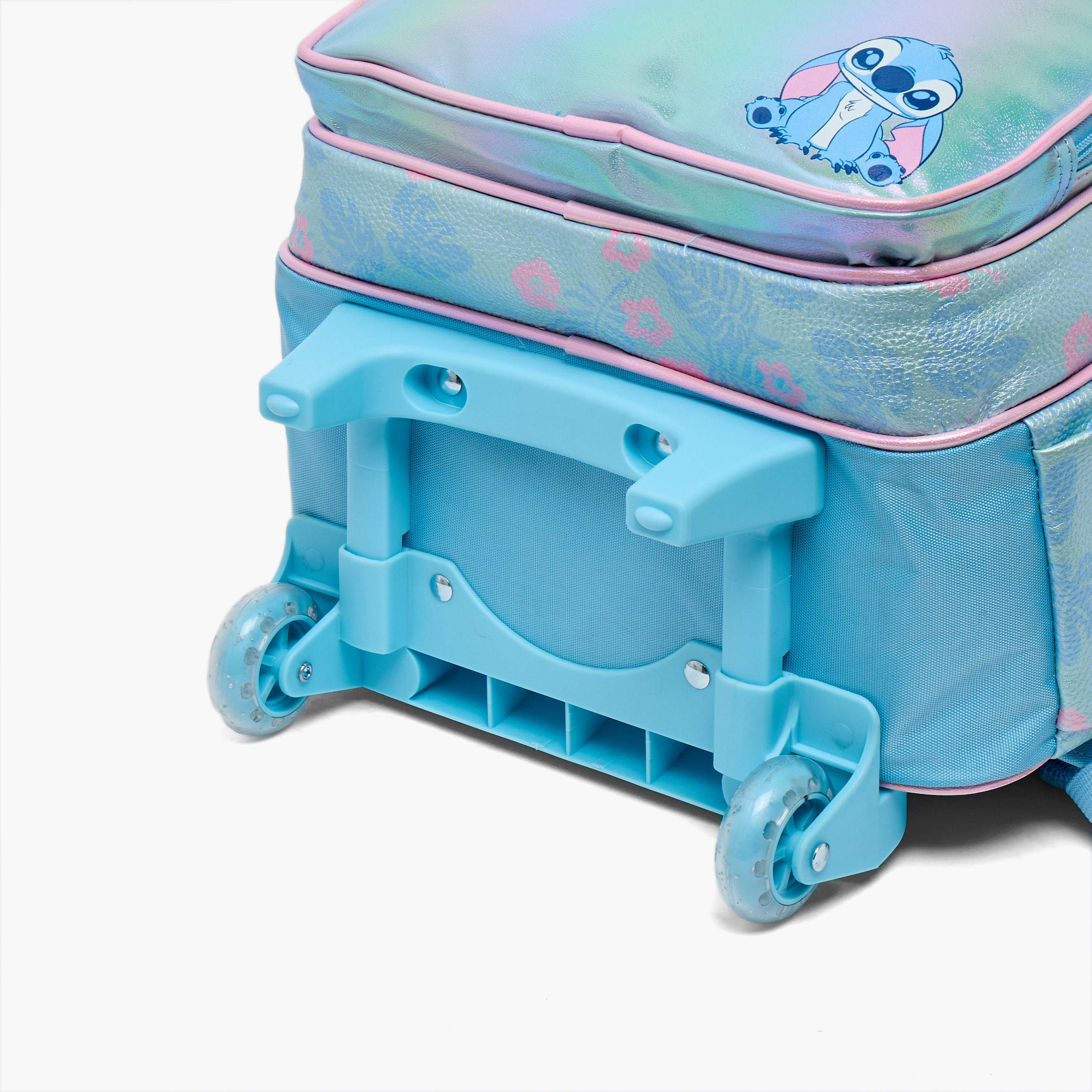 Disney Stitch Print Trolley Bag for Girls 5-8 Years with Durable Wheels - 16 inches-school-bagsandbackpacks-trolleybags-image-12