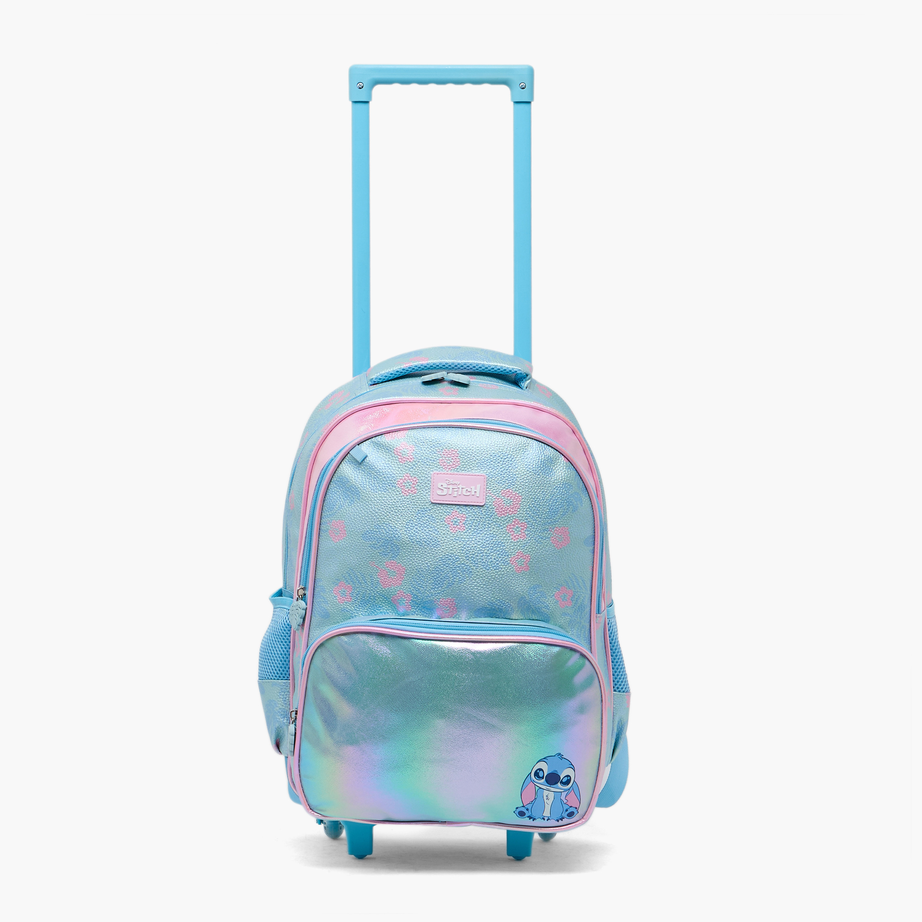 Disney Stitch Print Trolley Bag for Girls 5-8 Years with Durable Wheels - 16 inches-school-bagsandbackpacks-trolleybags-image-4