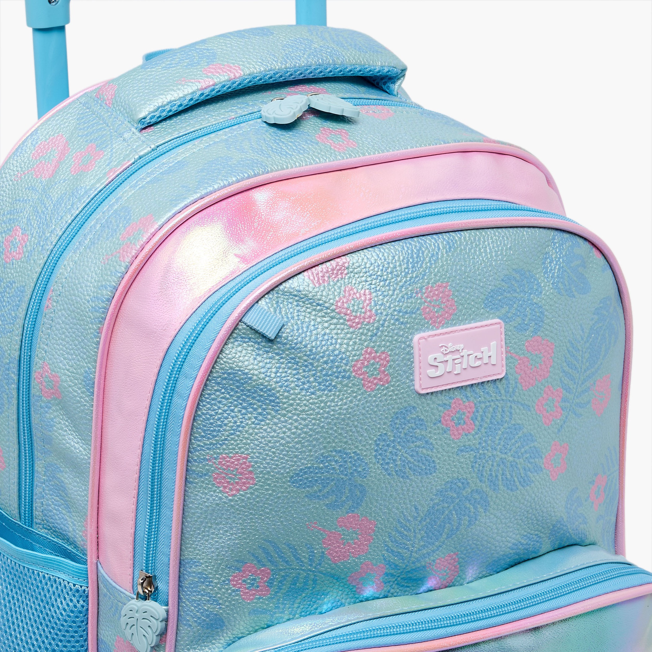 Disney Stitch Print Trolley Bag for Girls 5-8 Years with Durable Wheels - 16 inches-school-bagsandbackpacks-trolleybags-image-6
