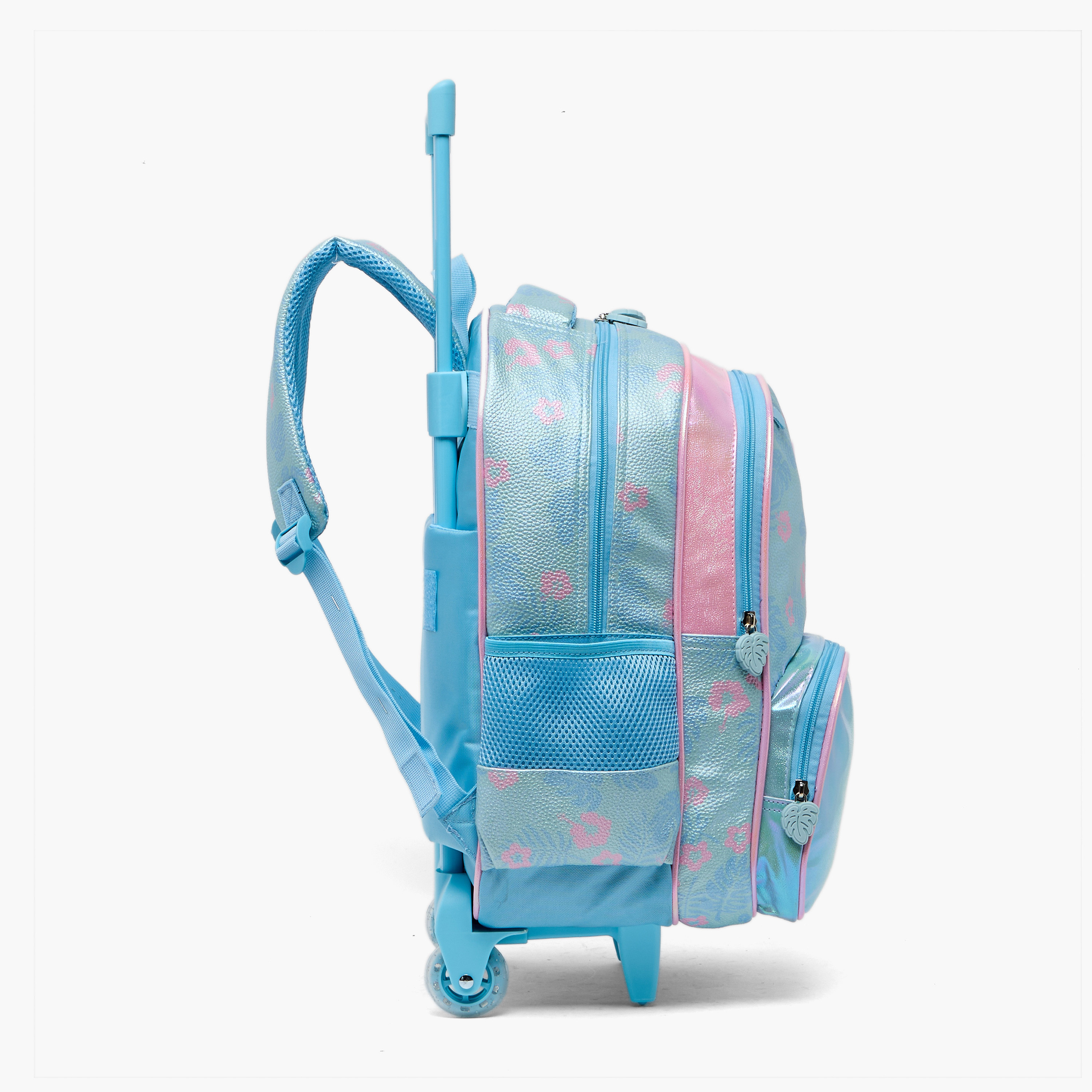 Disney Stitch Print Trolley Bag for Girls 5-8 Years with Durable Wheels - 16 inches-school-bagsandbackpacks-trolleybags-image-9