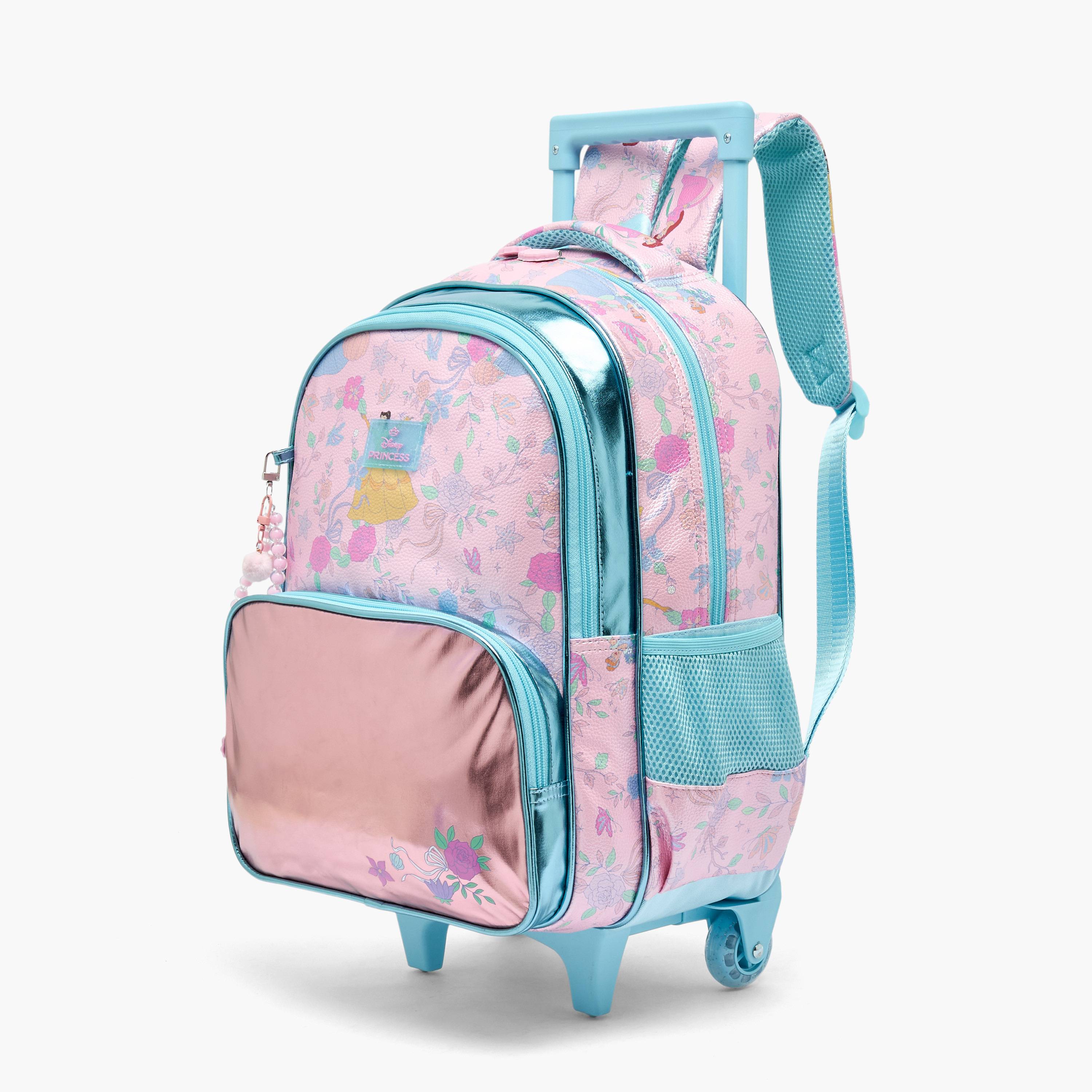 شنطة ترولي بطبعات أميرات للبنات 5-8 سنوات بعجلات متينة من ديزني - 16 بوصة-school-bagsandbackpacks-trolleybags-image-7