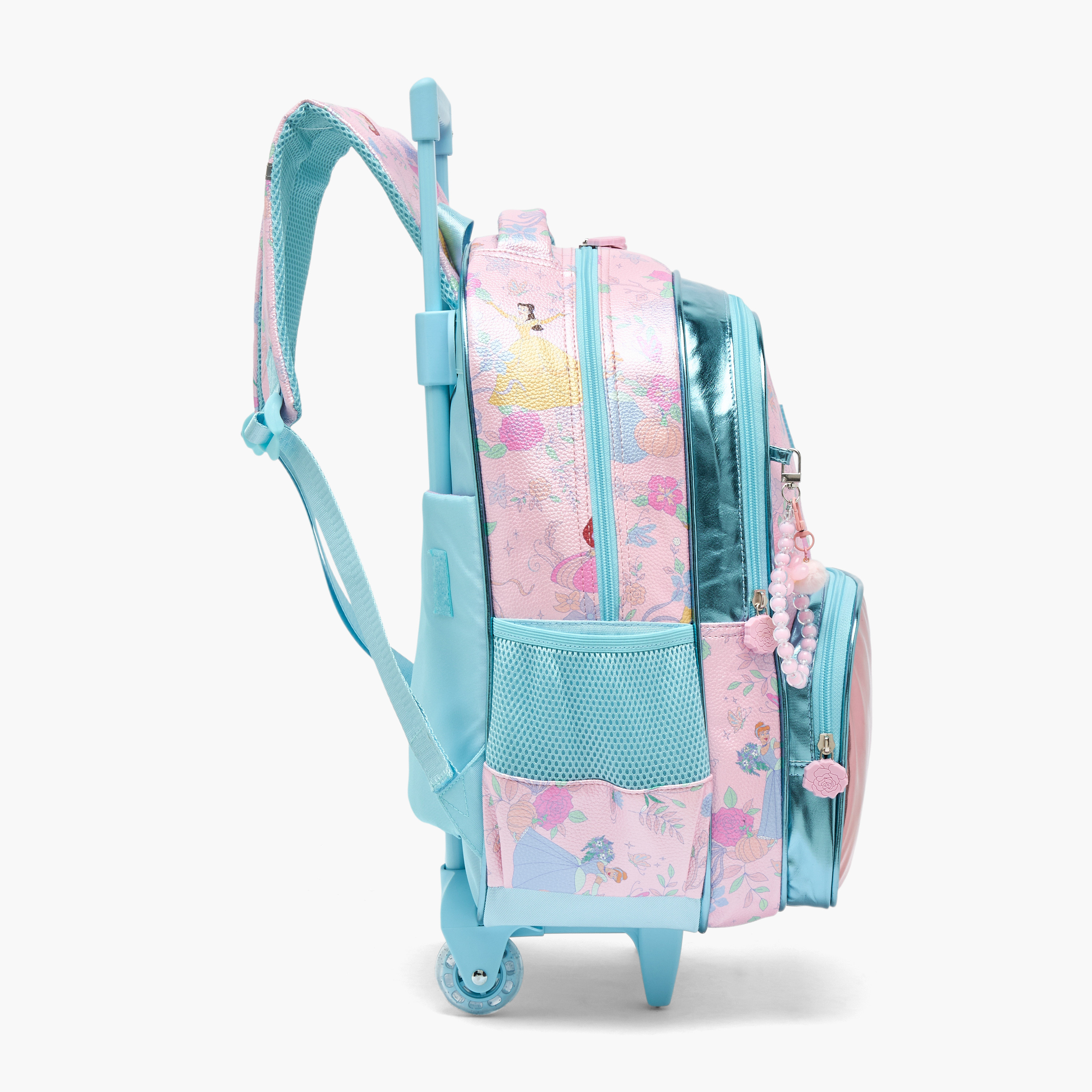شنطة ترولي بطبعات أميرات للبنات 5-8 سنوات بعجلات متينة من ديزني - 16 بوصة-school-bagsandbackpacks-trolleybags-image-8