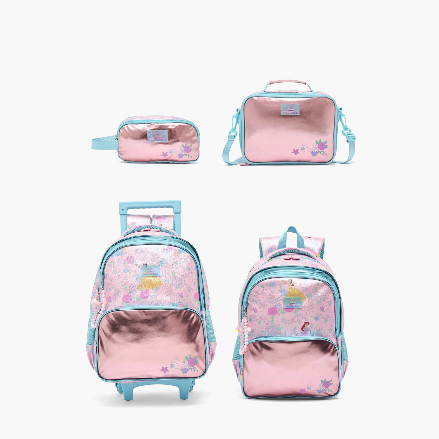 Disney Princess Print Lunch Bag for Girls 5-8 Years with Detachable Strap-school-lunchessentials-lunchbags-image-12