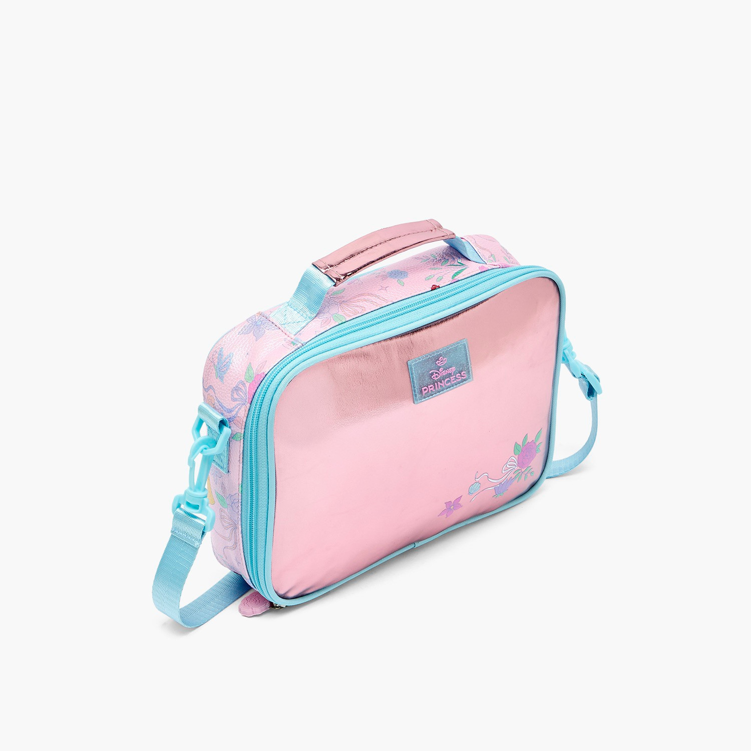 Disney Princess Print Lunch Bag for Girls 5-8 Years with Detachable Strap-school-lunchessentials-lunchbags-image-3