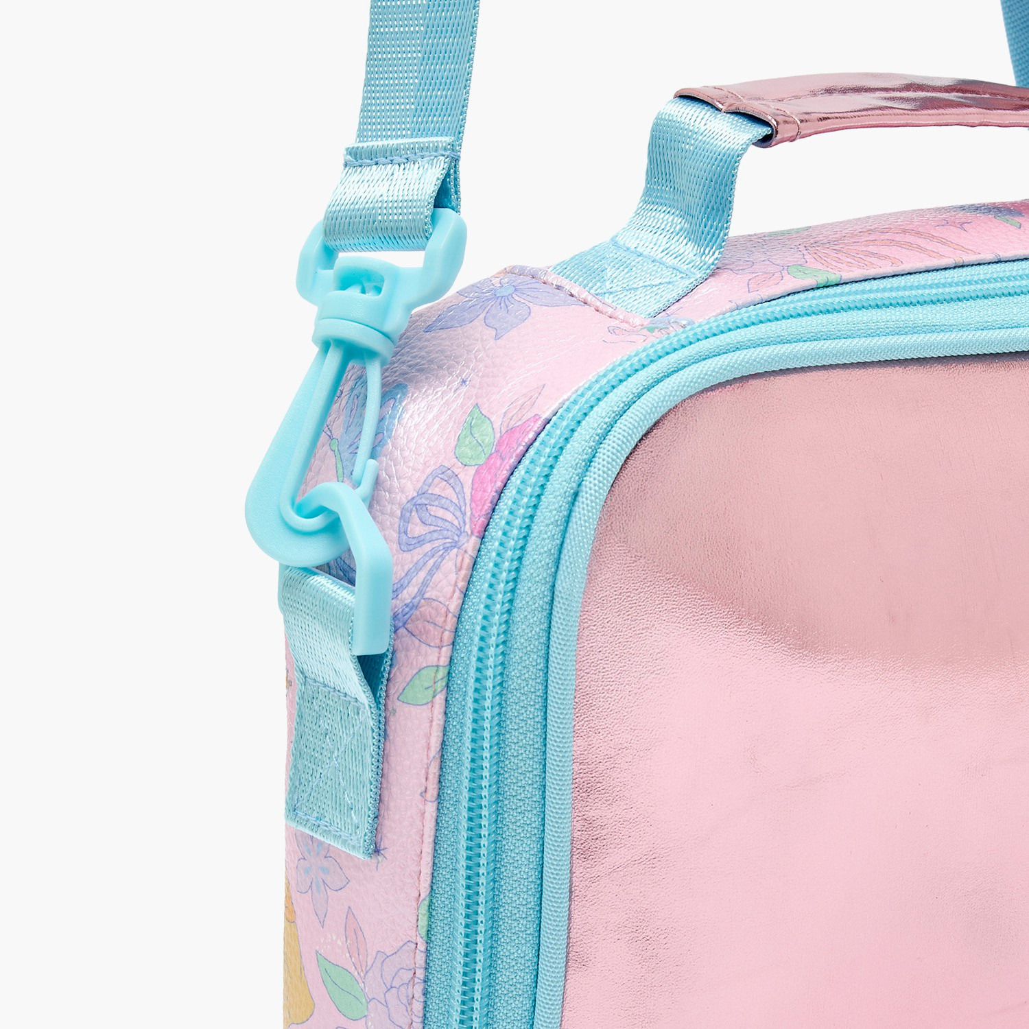 Disney Princess Print Lunch Bag for Girls 5-8 Years with Detachable Strap-school-lunchessentials-lunchbags-image-4