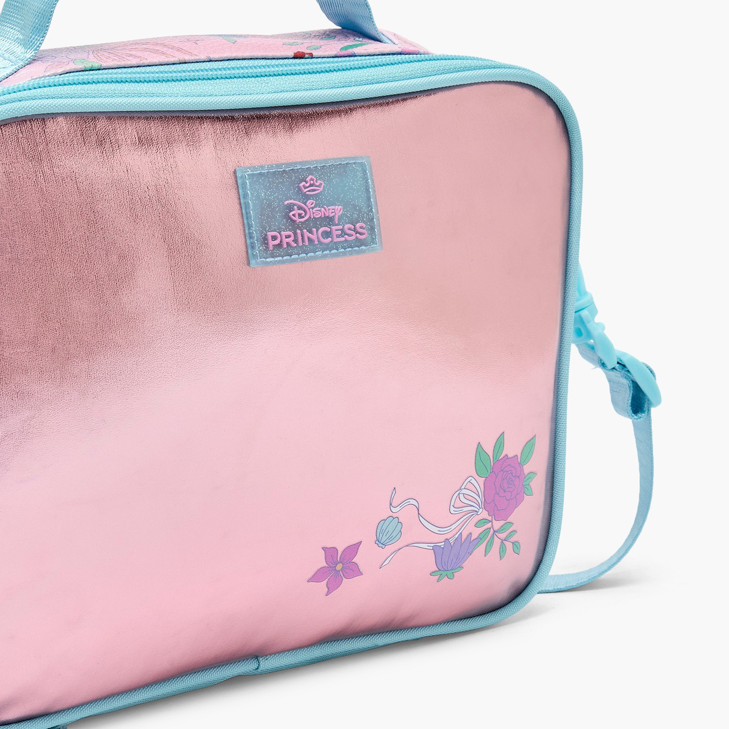 Disney Princess Print Lunch Bag for Girls 5-8 Years with Detachable Strap-school-lunchessentials-lunchbags-image-5