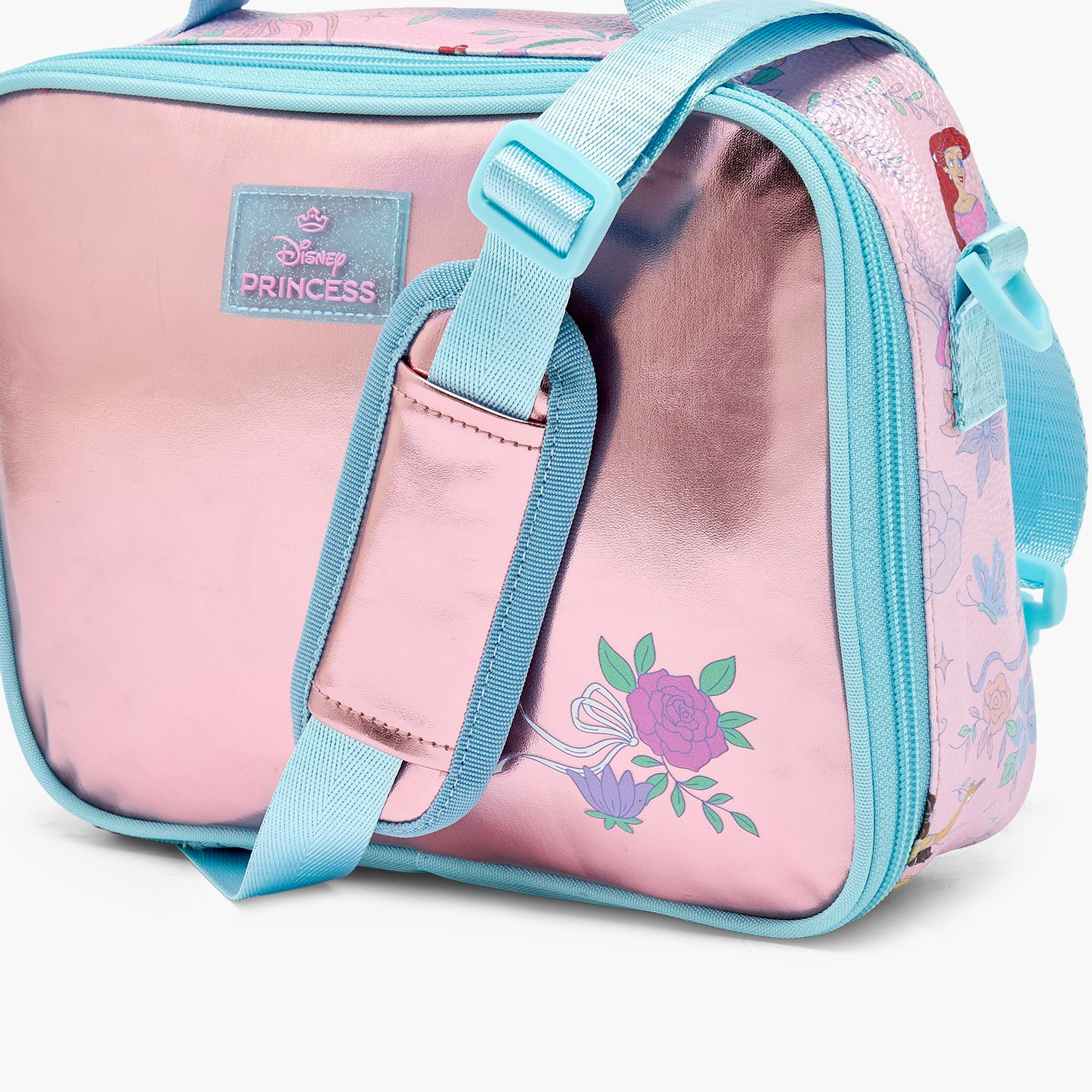 Disney Princess Print Lunch Bag for Girls 5-8 Years with Detachable Strap-school-lunchessentials-lunchbags-image-7