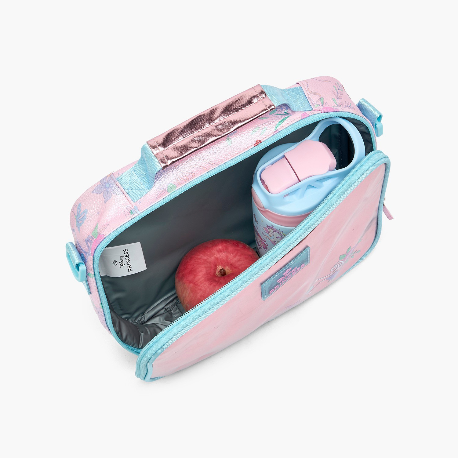 Disney Princess Print Lunch Bag for Girls 5-8 Years with Detachable Strap-school-lunchessentials-lunchbags-image-9