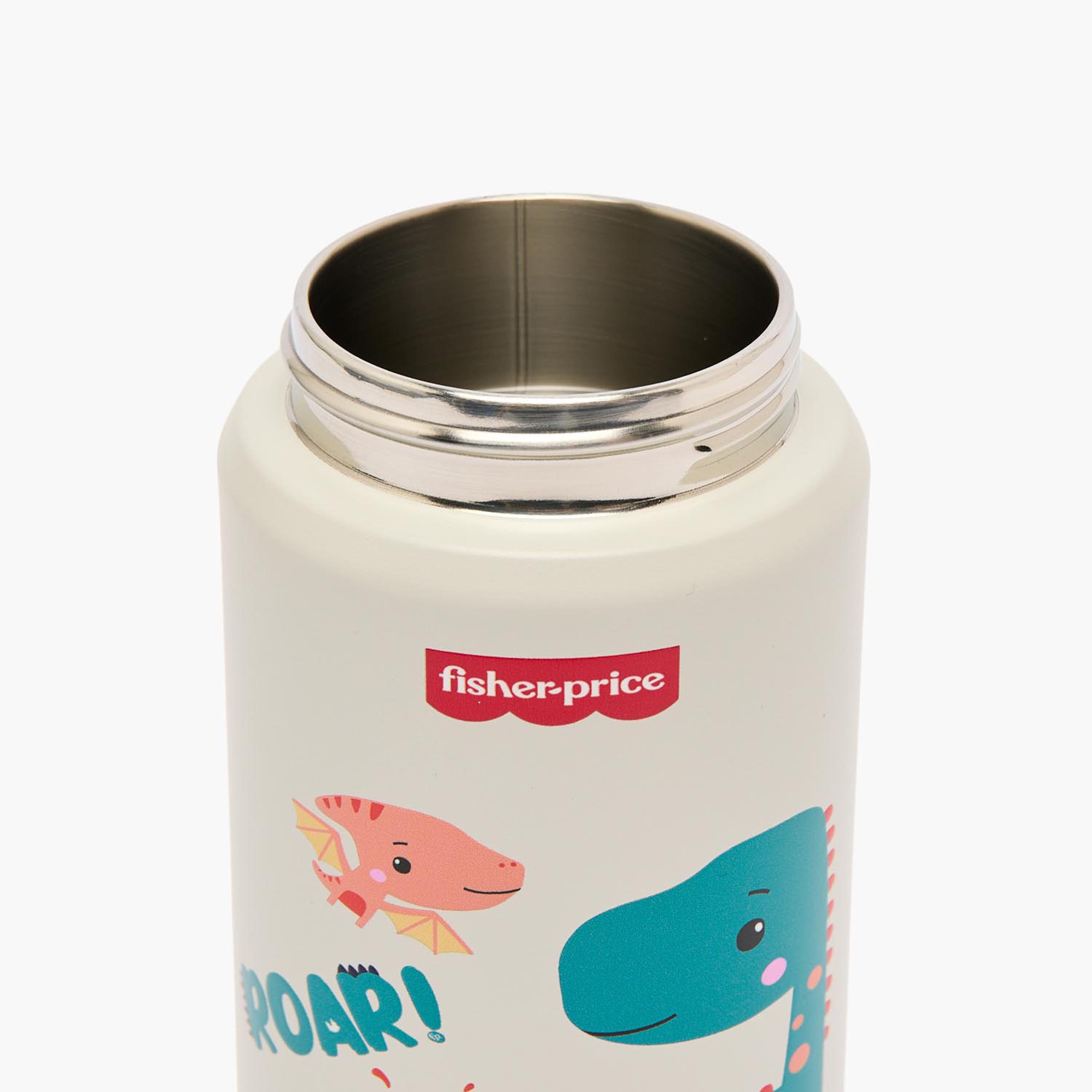 Fisher-Price Dinosaur Print Stainless Steel Water Bottle with Flip Spout and Handle-school-waterbottles-image-6