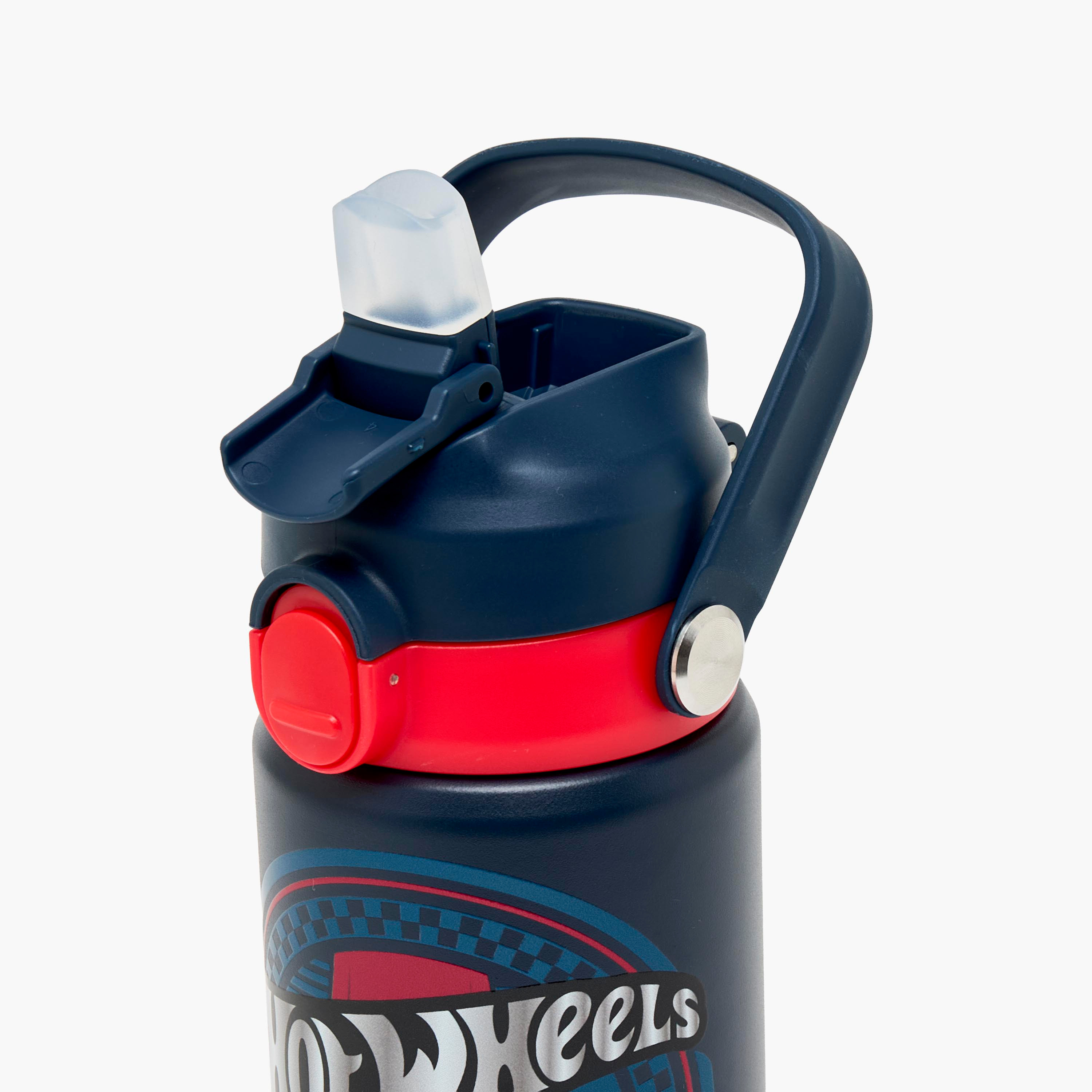 قارورة مياه ستانلس ستيل بفوهة قلابة ومقبض وطبعات من هوت ويلز-school-waterbottles-image-6