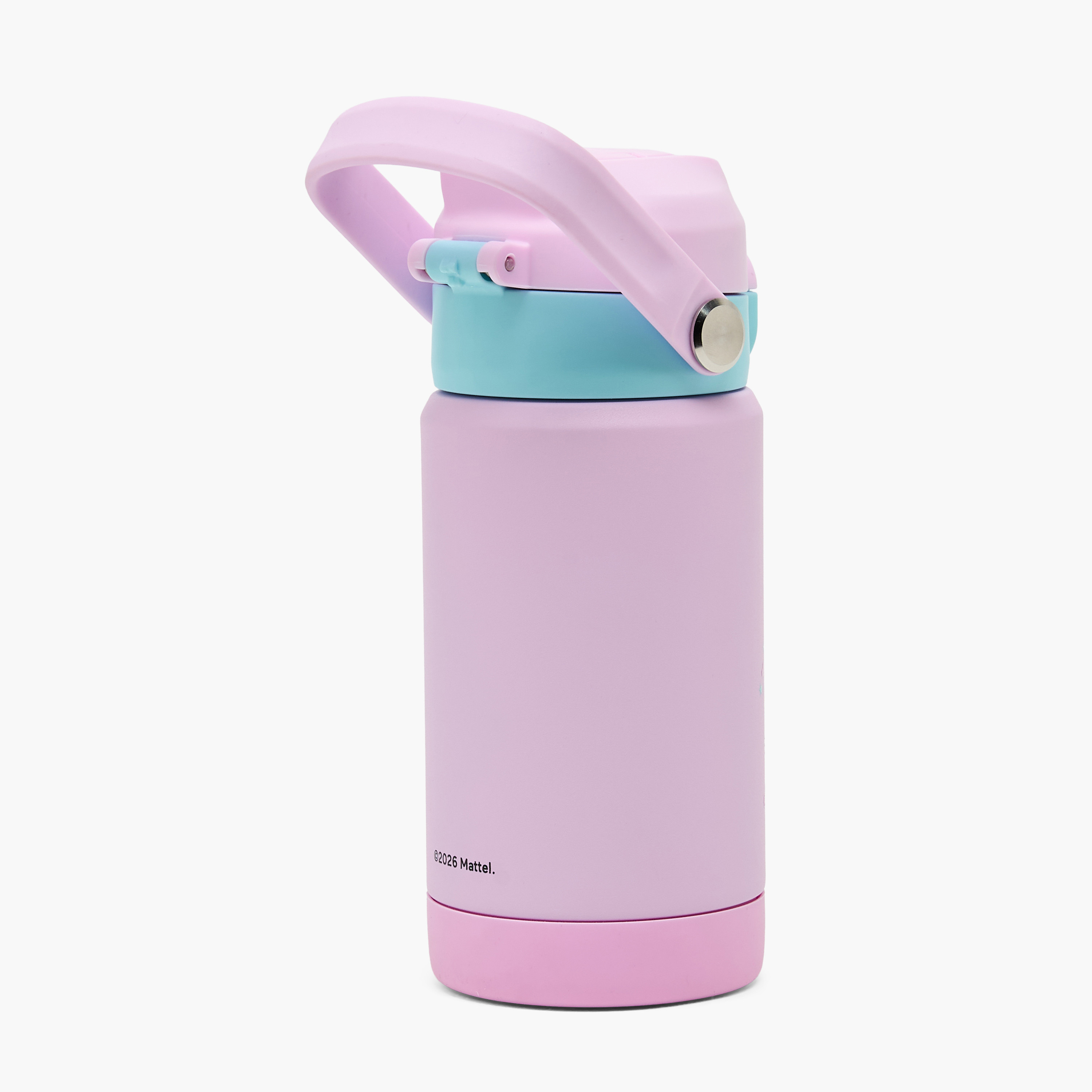 Bunny Print Stainless Steel Water Bottle with Straw and Carry Loop-school-waterbottles-image-9