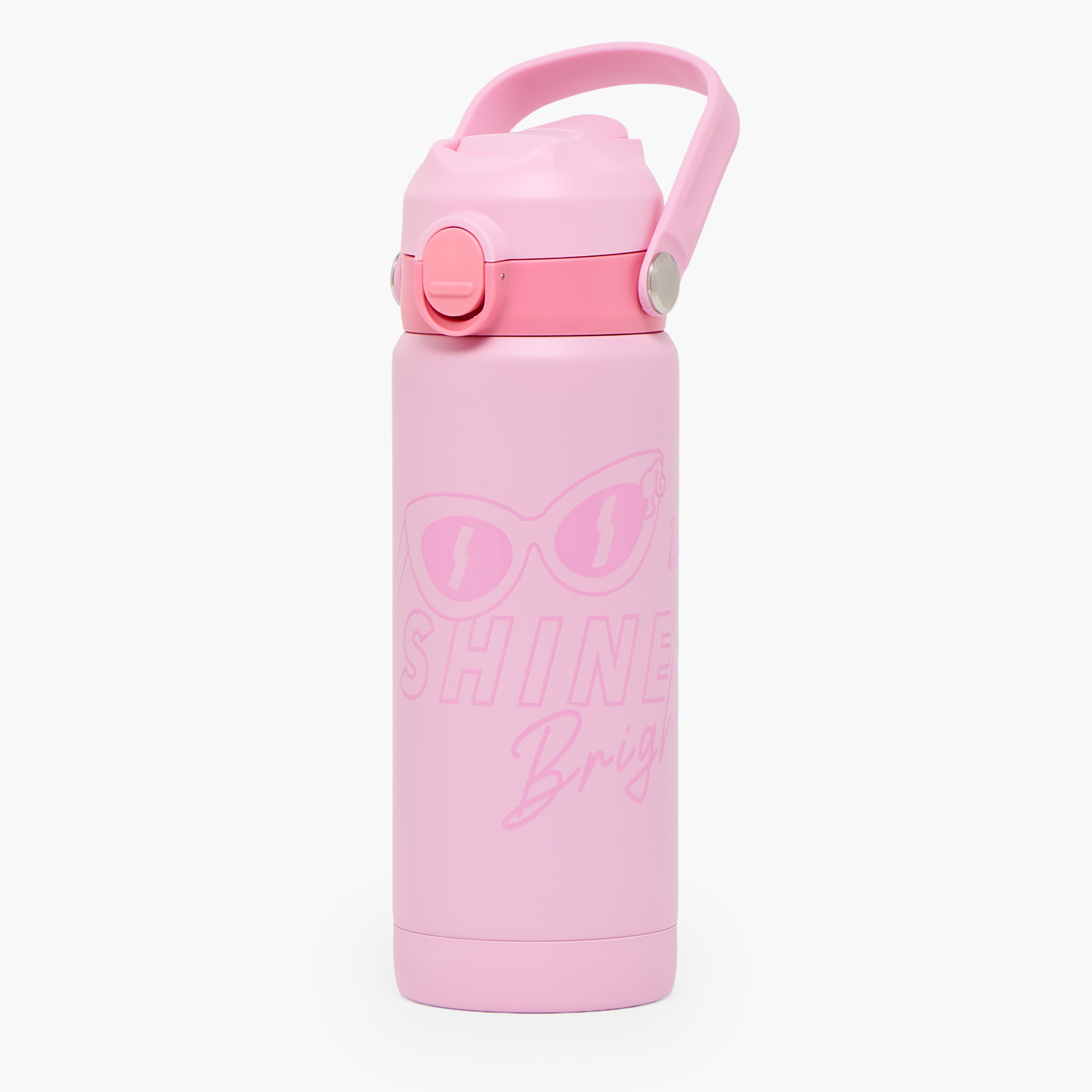 Barbie Print Stainless Steel Water Bottle with Flip Spout and Handle-school-waterbottles-image-1