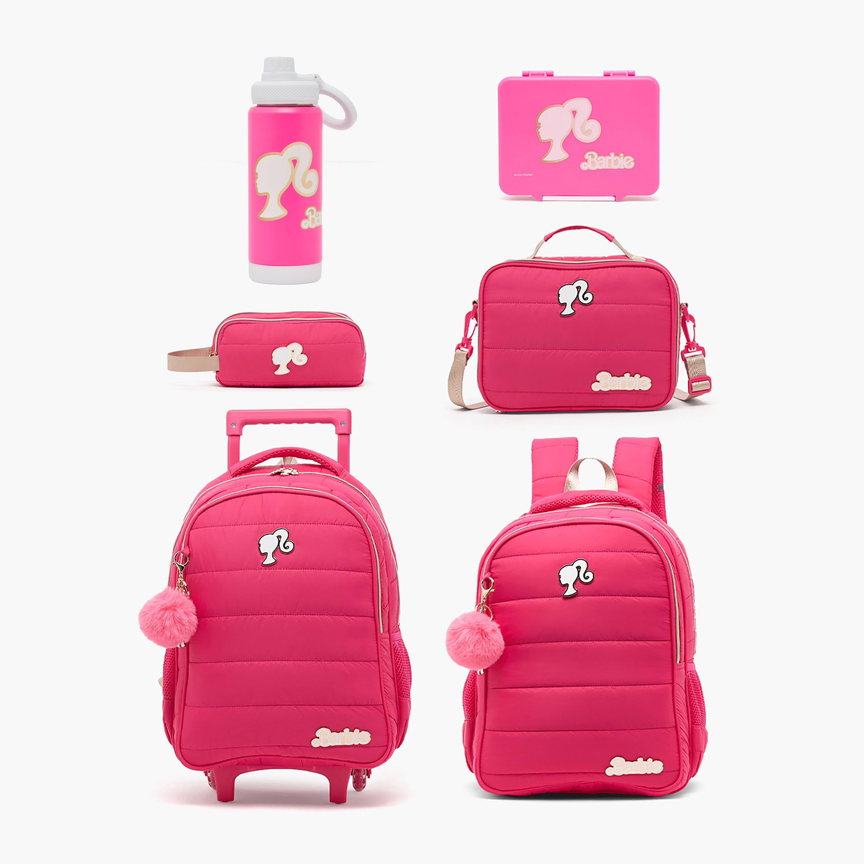 Mattel Barbie Stainless Steel Water Bottle with Carry Loop-school-waterbottles-image-9