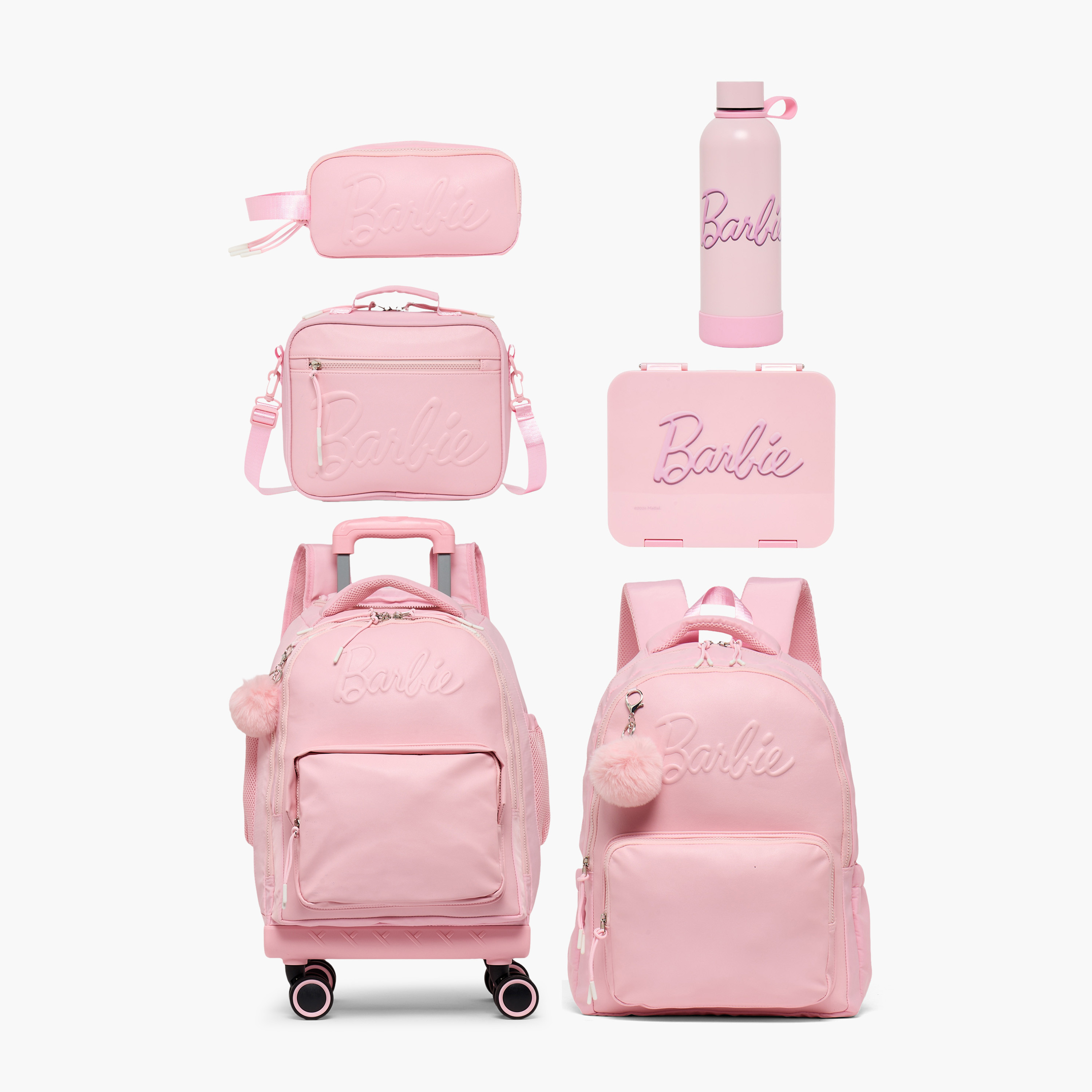 صندوق غداء بطبعات باربي للبنات بقفل بمشبك إغلاق-school-lunchessentials-lunchboxes-image-12