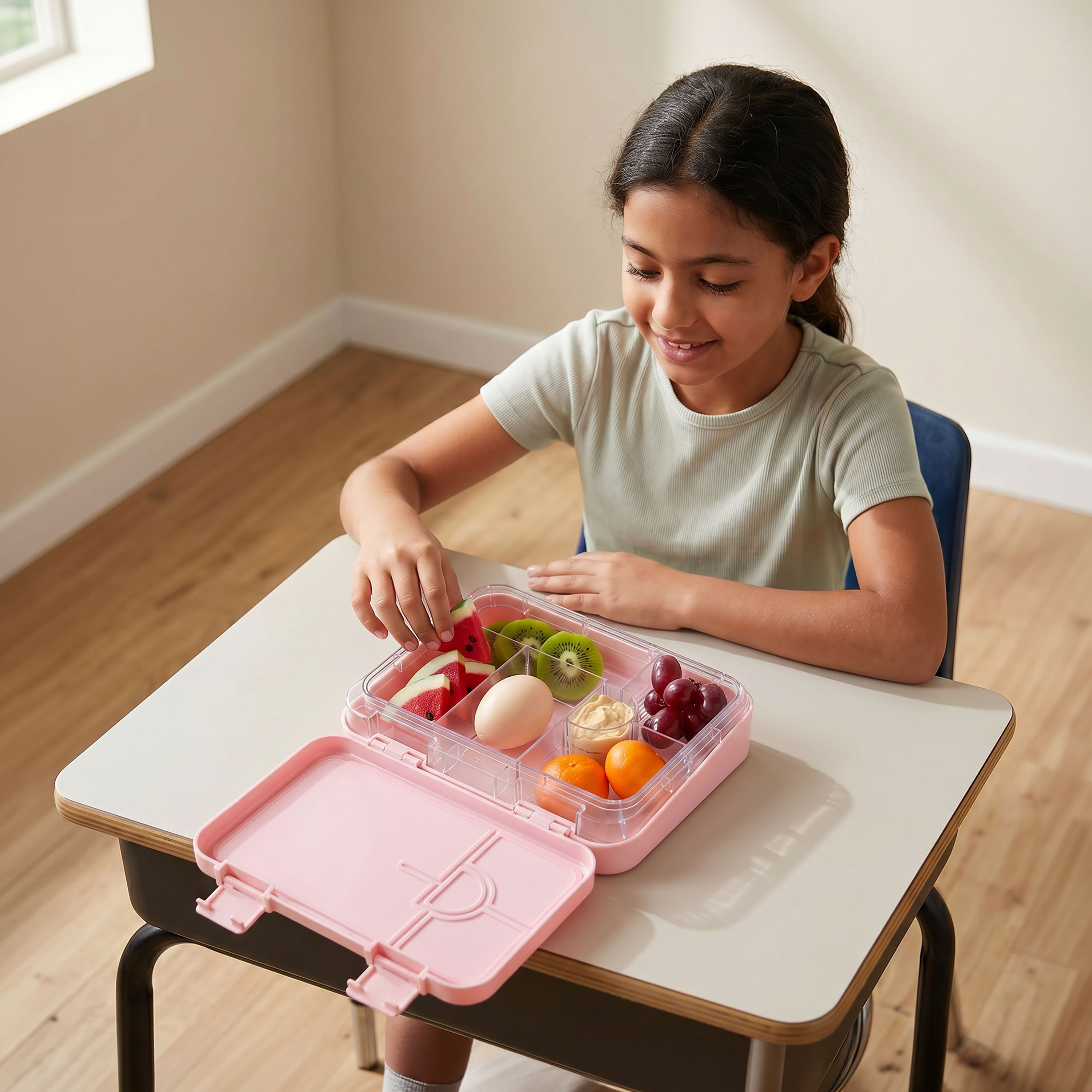 Barbie Print Lunch Box for Girls with Clip Lock Closure-school-lunchessentials-lunchboxes-image-3