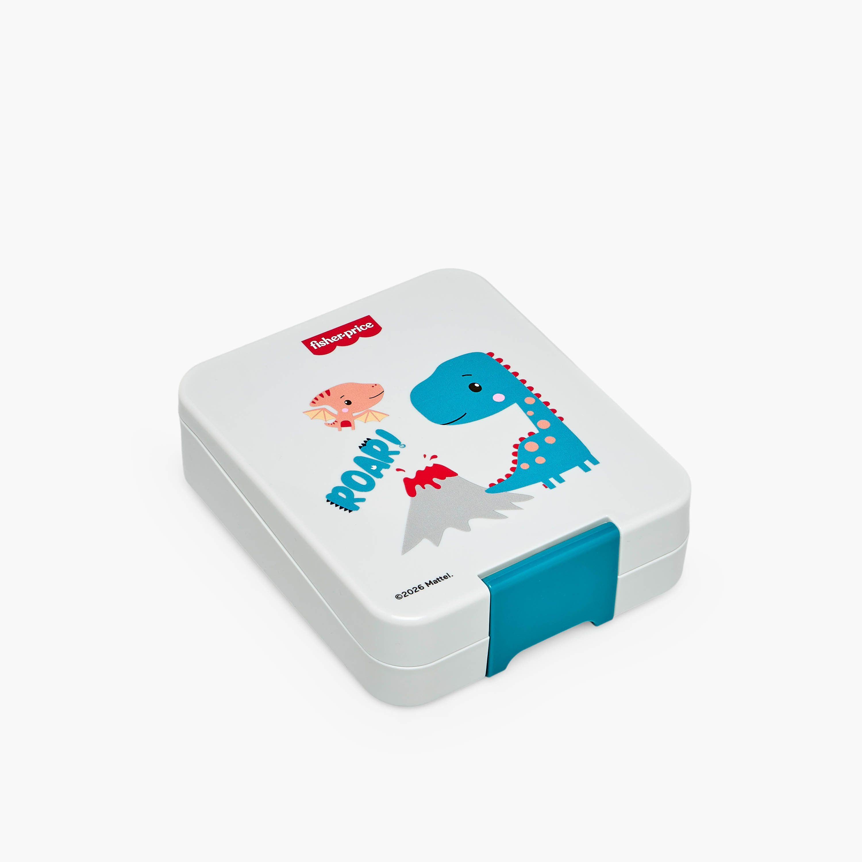 صندوق غداء بينتو بطبعات ديناصور للبنات مع غطاء بمشبك إغلاق من فيشر برايس-school-lunchessentials-lunchboxes-image-1