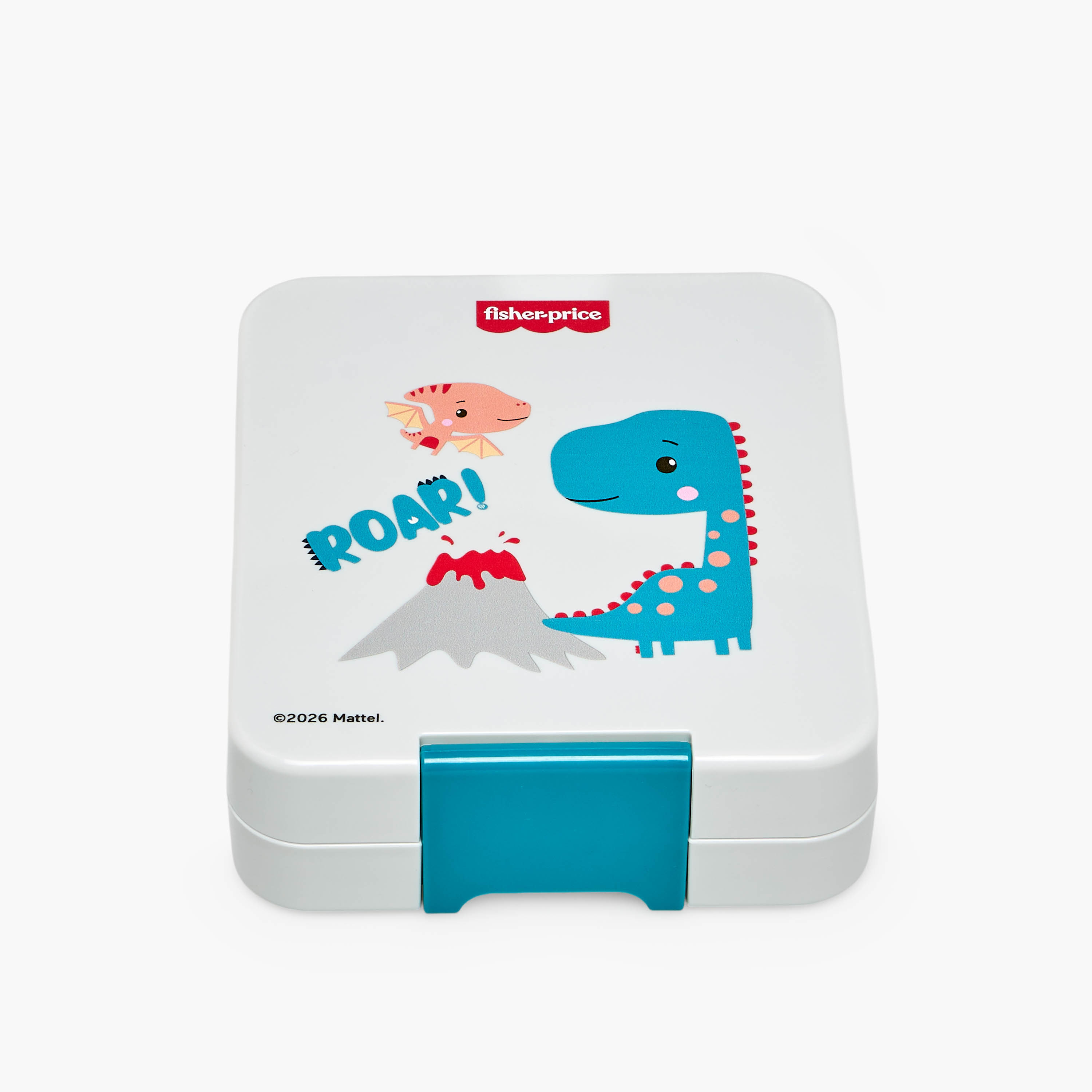 صندوق غداء بينتو بطبعات ديناصور للبنات مع غطاء بمشبك إغلاق من فيشر برايس-school-lunchessentials-lunchboxes-image-2