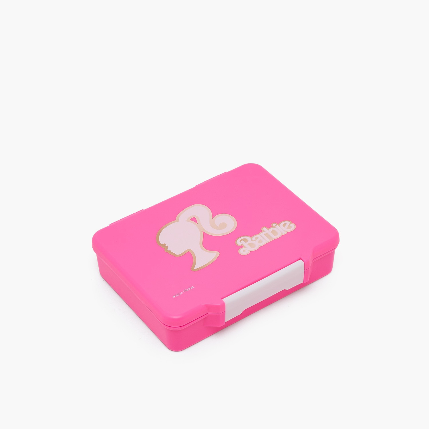 شنطة غداء بطبعة باربي للبنات مع أدوات طعام - 1 لتر-school-lunchessentials-lunchboxes-image-1