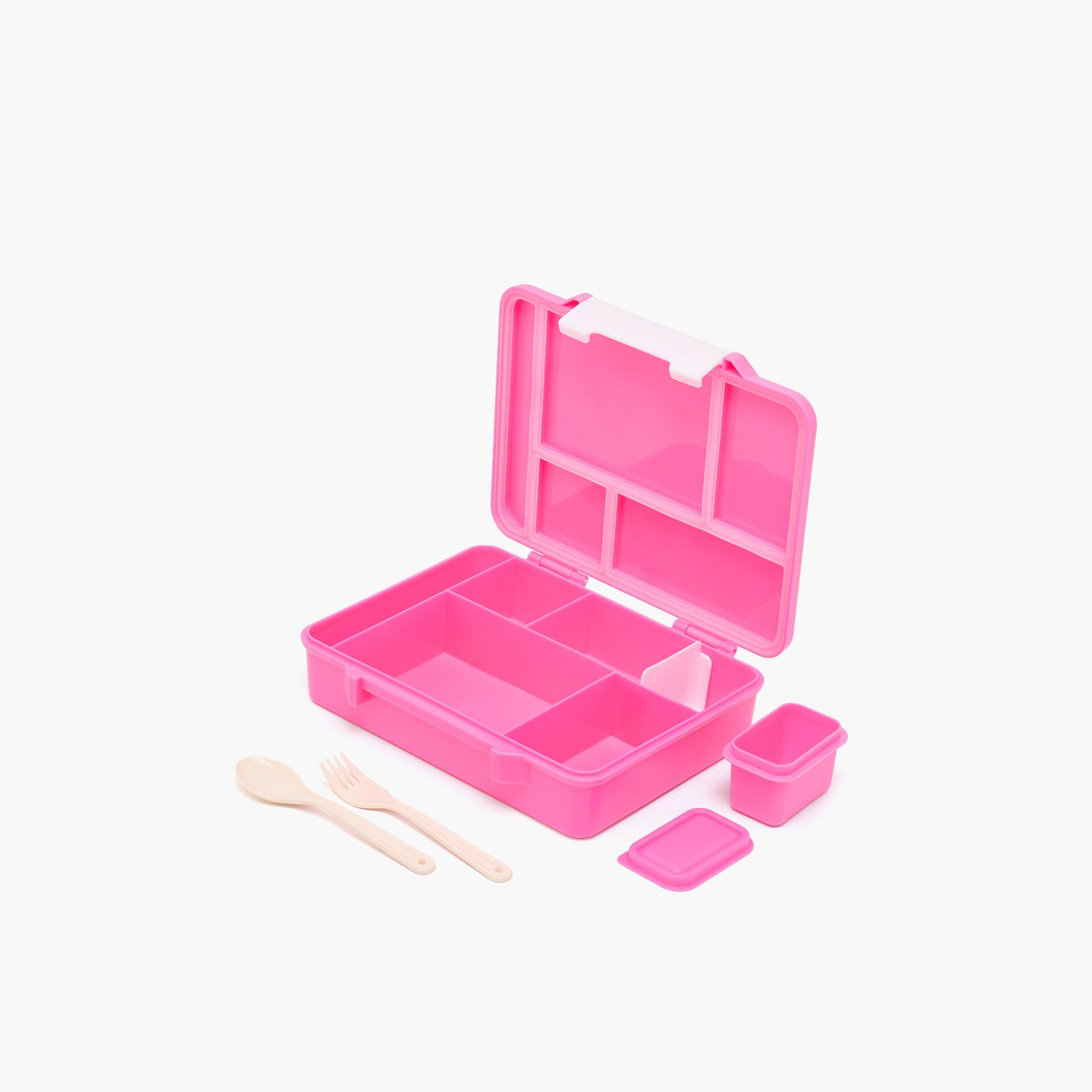 شنطة غداء بطبعة باربي للبنات مع أدوات طعام - 1 لتر-school-lunchessentials-lunchboxes-image-7