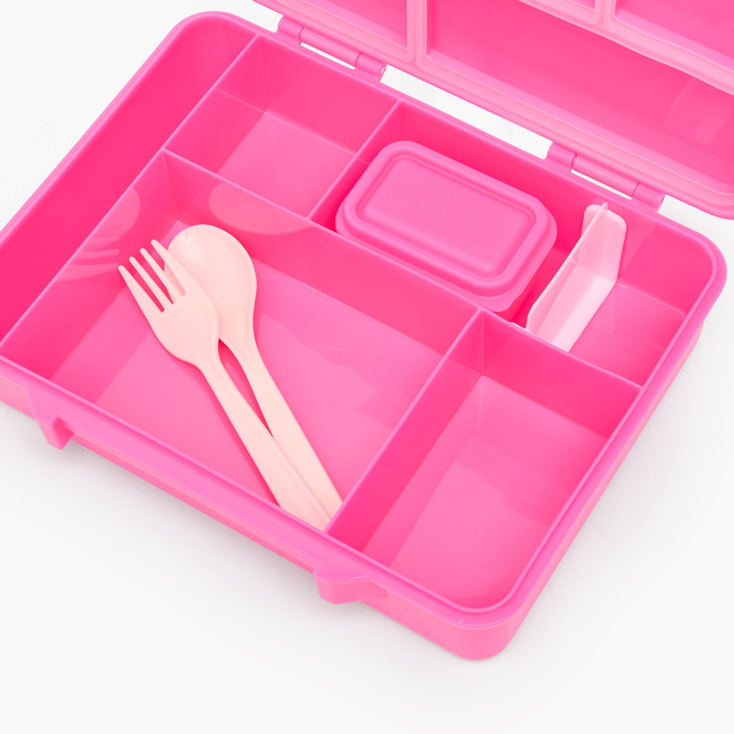 شنطة غداء بطبعة باربي للبنات مع أدوات طعام - 1 لتر-school-lunchessentials-lunchboxes-image-8