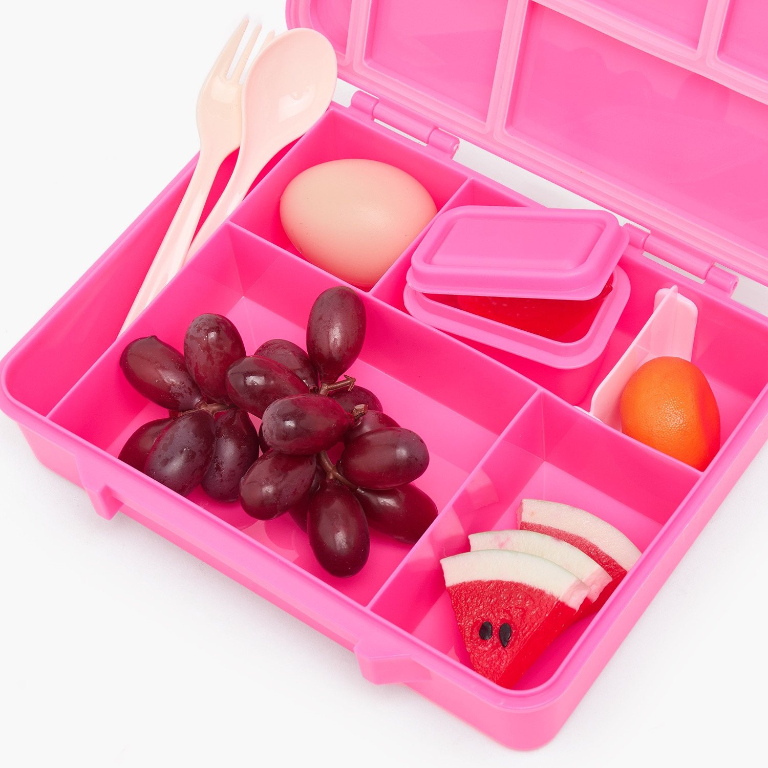 شنطة غداء بطبعة باربي للبنات مع أدوات طعام - 1 لتر-school-lunchessentials-lunchboxes-image-9
