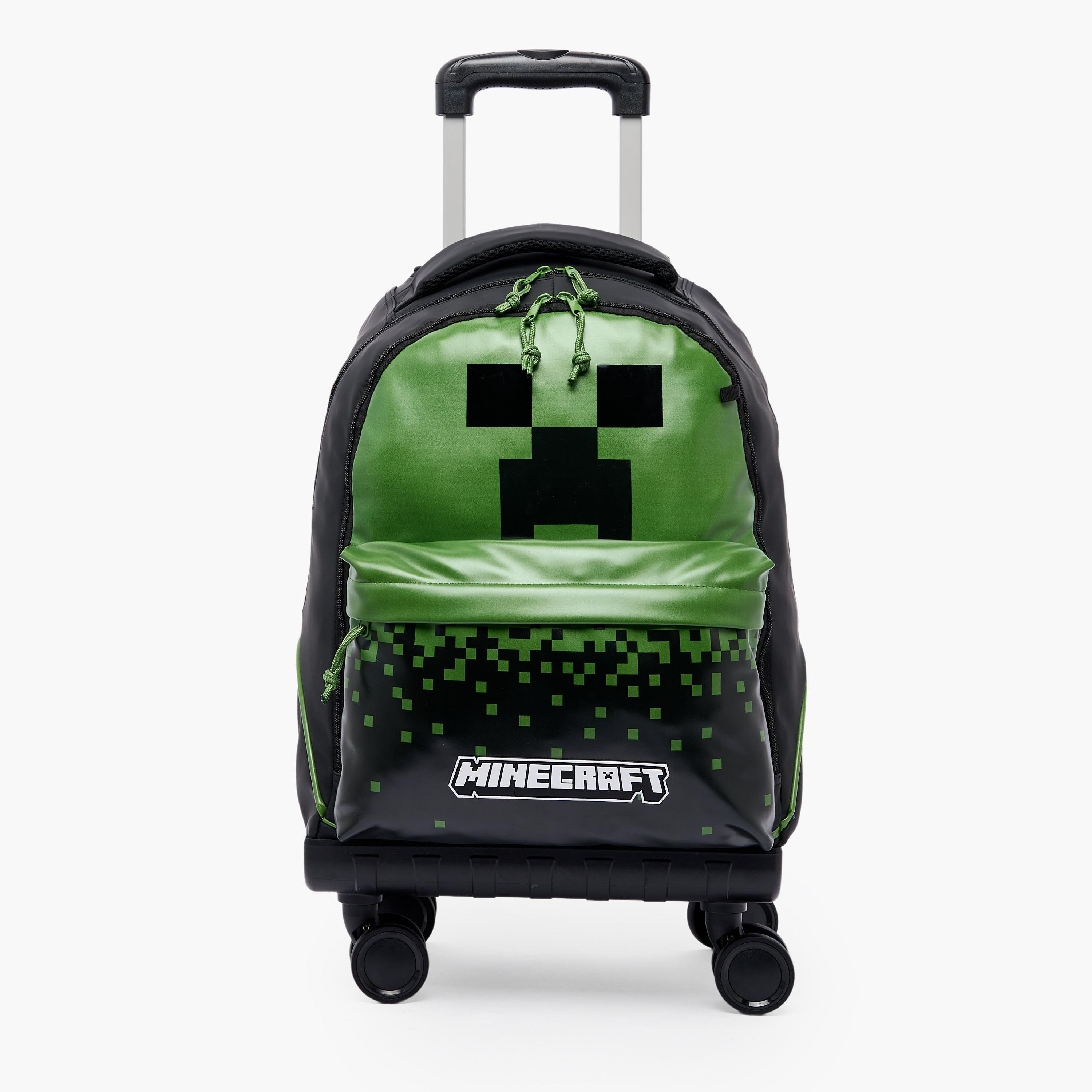 Microsoft Mojang Studios Printed Trolley Bag for Boys 8-12 Years with Wheels - 18 inches-school-bagsandbackpacks-trolleybags-image-2