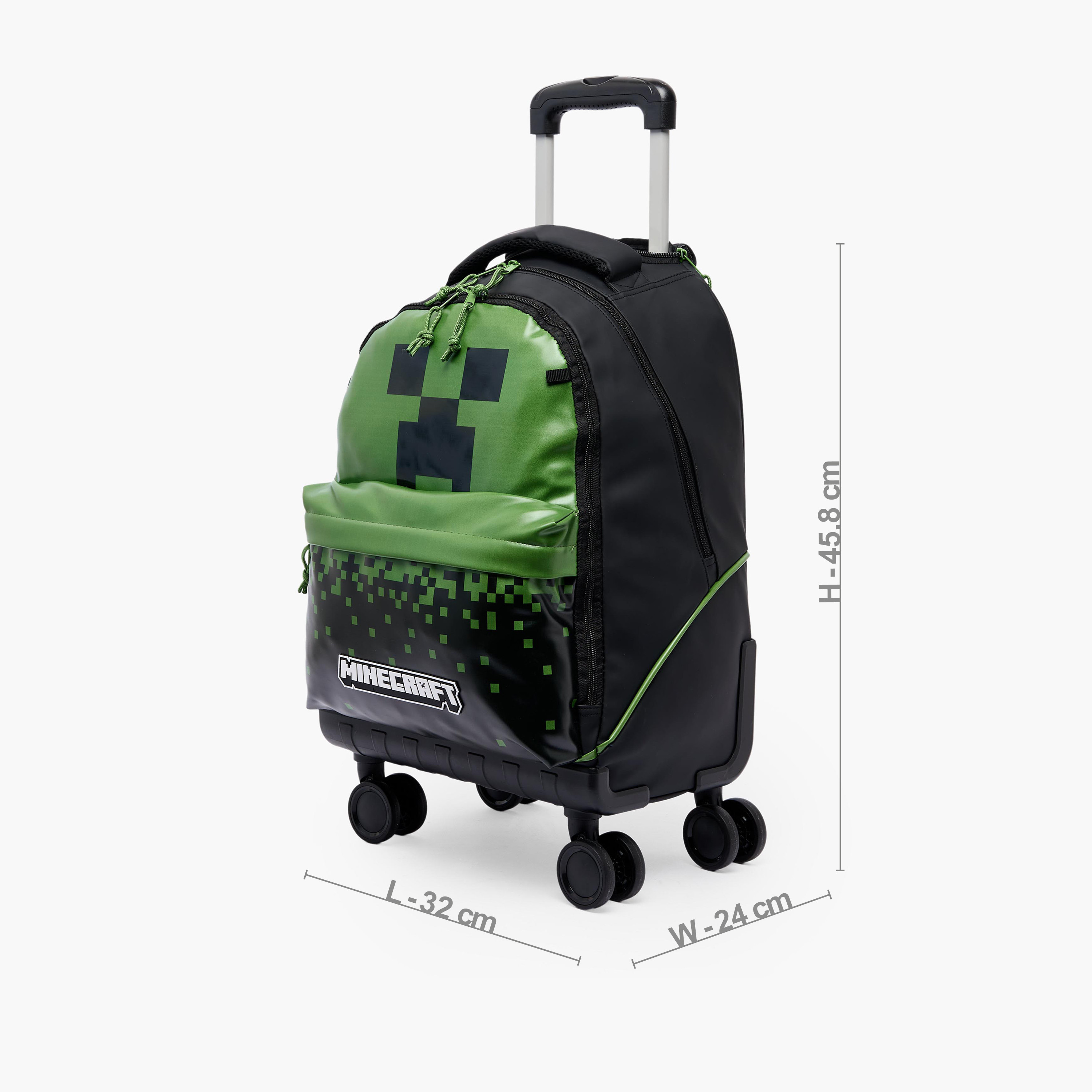 Microsoft Mojang Studios Printed Trolley Bag for Boys 8-12 Years with Wheels - 18 inches-school-bagsandbackpacks-trolleybags-image-11