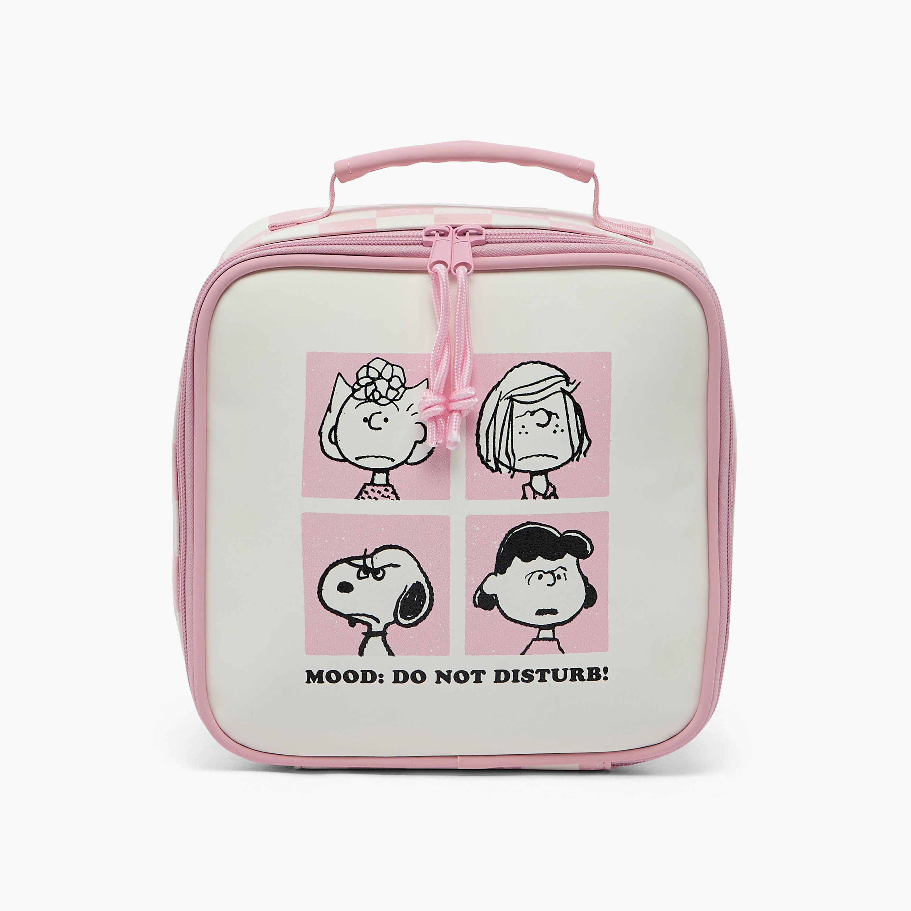 Peanuts Snoopy Print Lunch Bag for Girls 5-8 Years with Zip Closure-school-lunchessentials-lunchbags-image-1