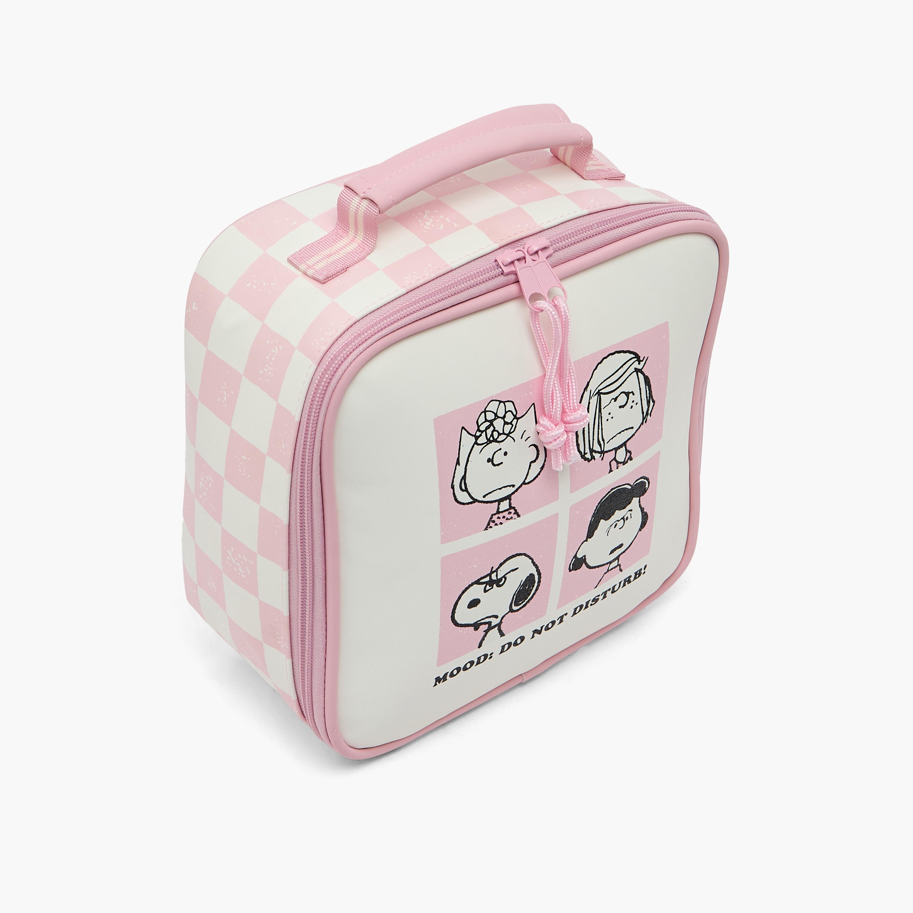 Peanuts Snoopy Print Lunch Bag for Girls 5-8 Years with Zip Closure-school-lunchessentials-lunchbags-image-3