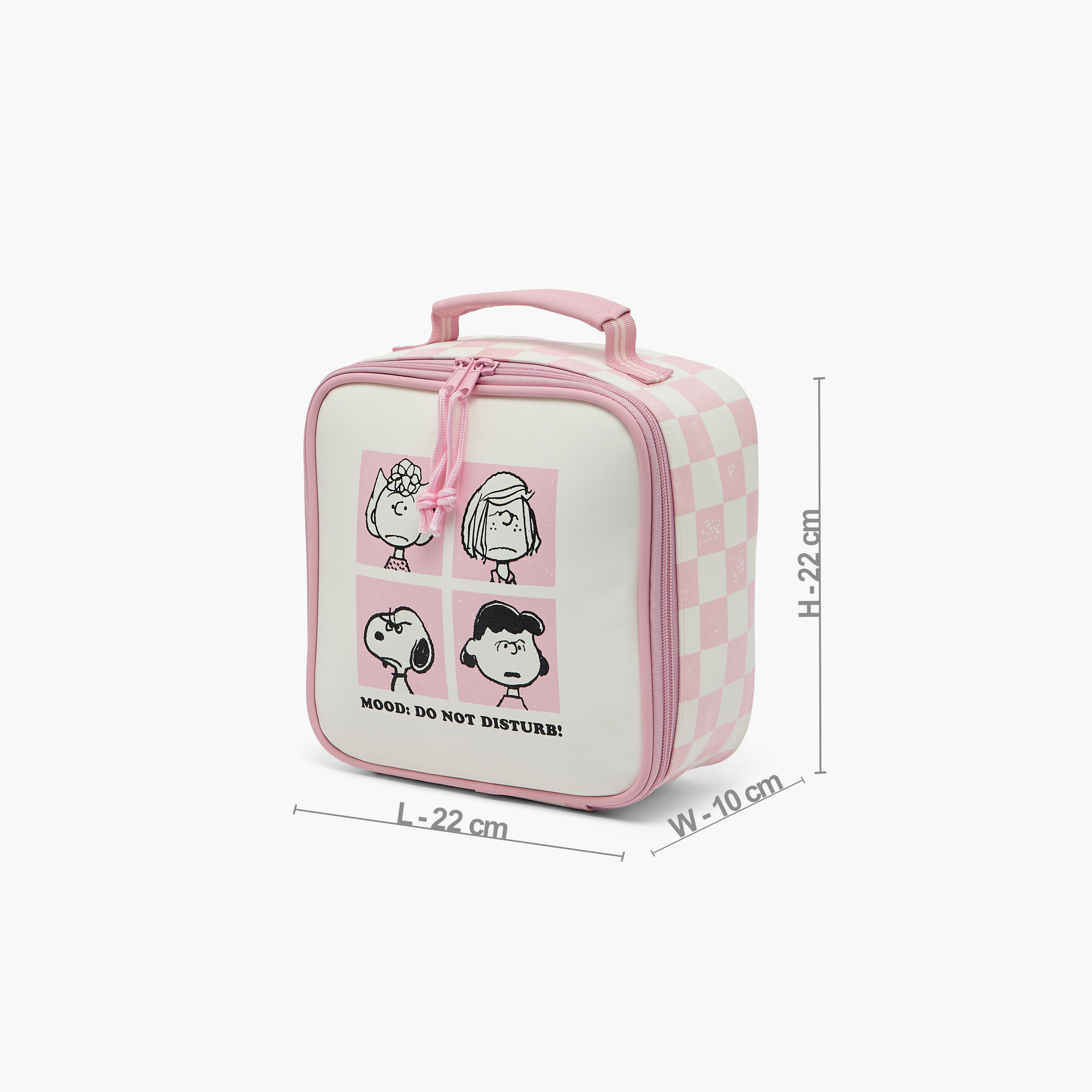 Peanuts Snoopy Print Lunch Bag for Girls 5-8 Years with Zip Closure-school-lunchessentials-lunchbags-image-7