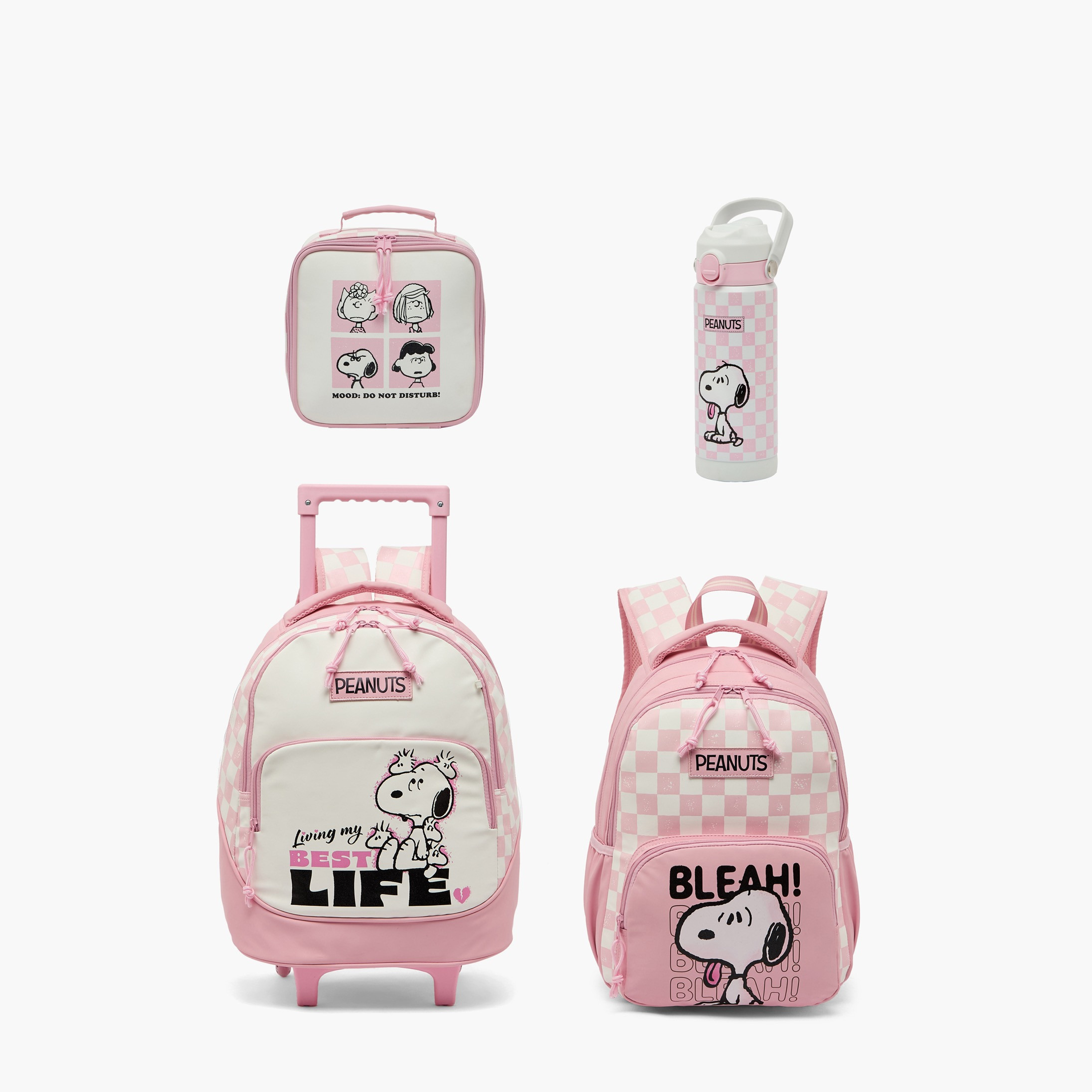 Peanuts Snoopy Print Lunch Bag for Girls 5-8 Years with Zip Closure-school-lunchessentials-lunchbags-image-9