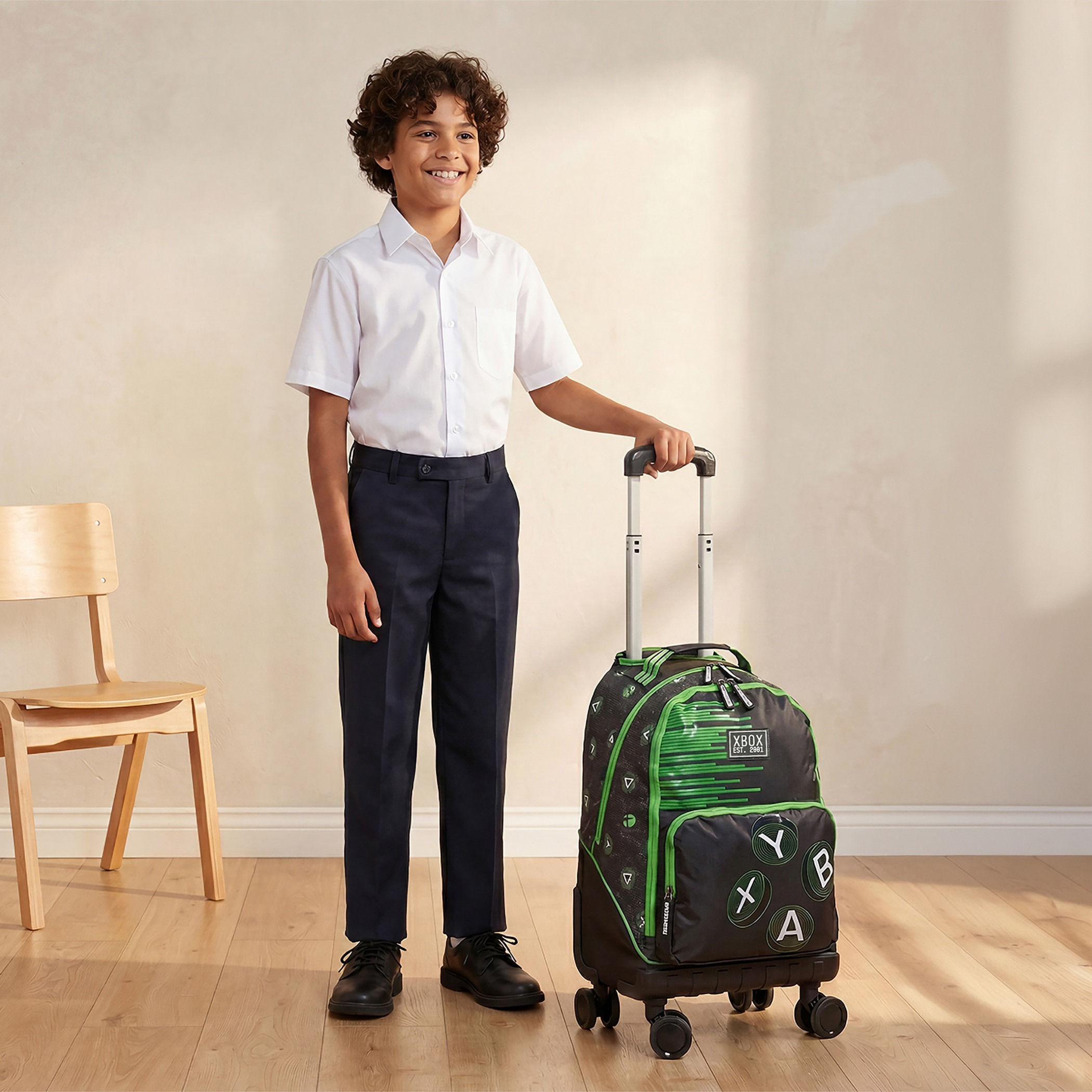 Microsoft Xbox Print Trolley Bag for Boys 8-13 Years with Retractable Handle - 15.6 inch-school-bagsandbackpacks-trolleybags-image-4