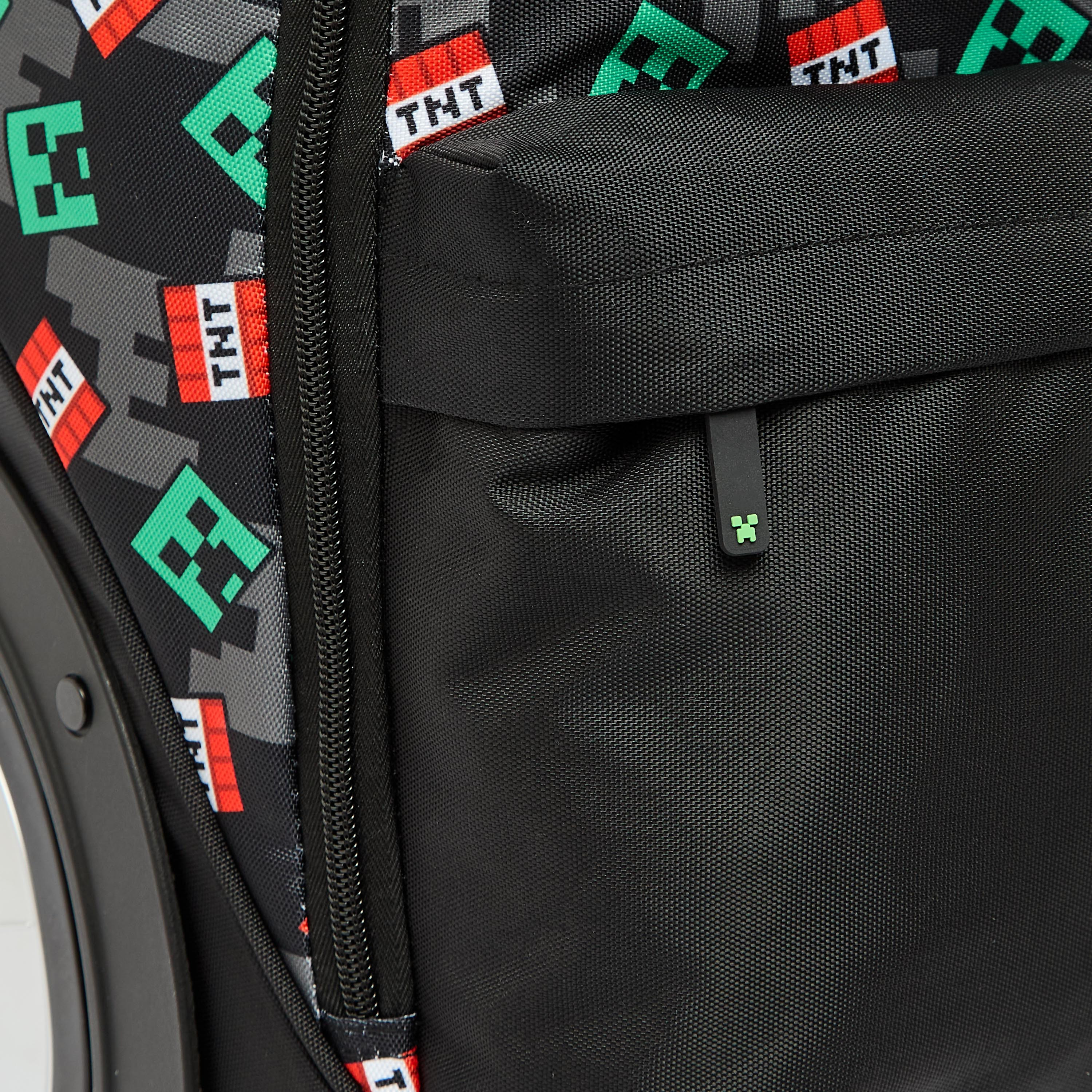 Microsoft Mojang Studios Minecraft Print Trolley Bag for Boys 8-12 Years with Padded Straps-school-bagsandbackpacks-trolleybags-image-4