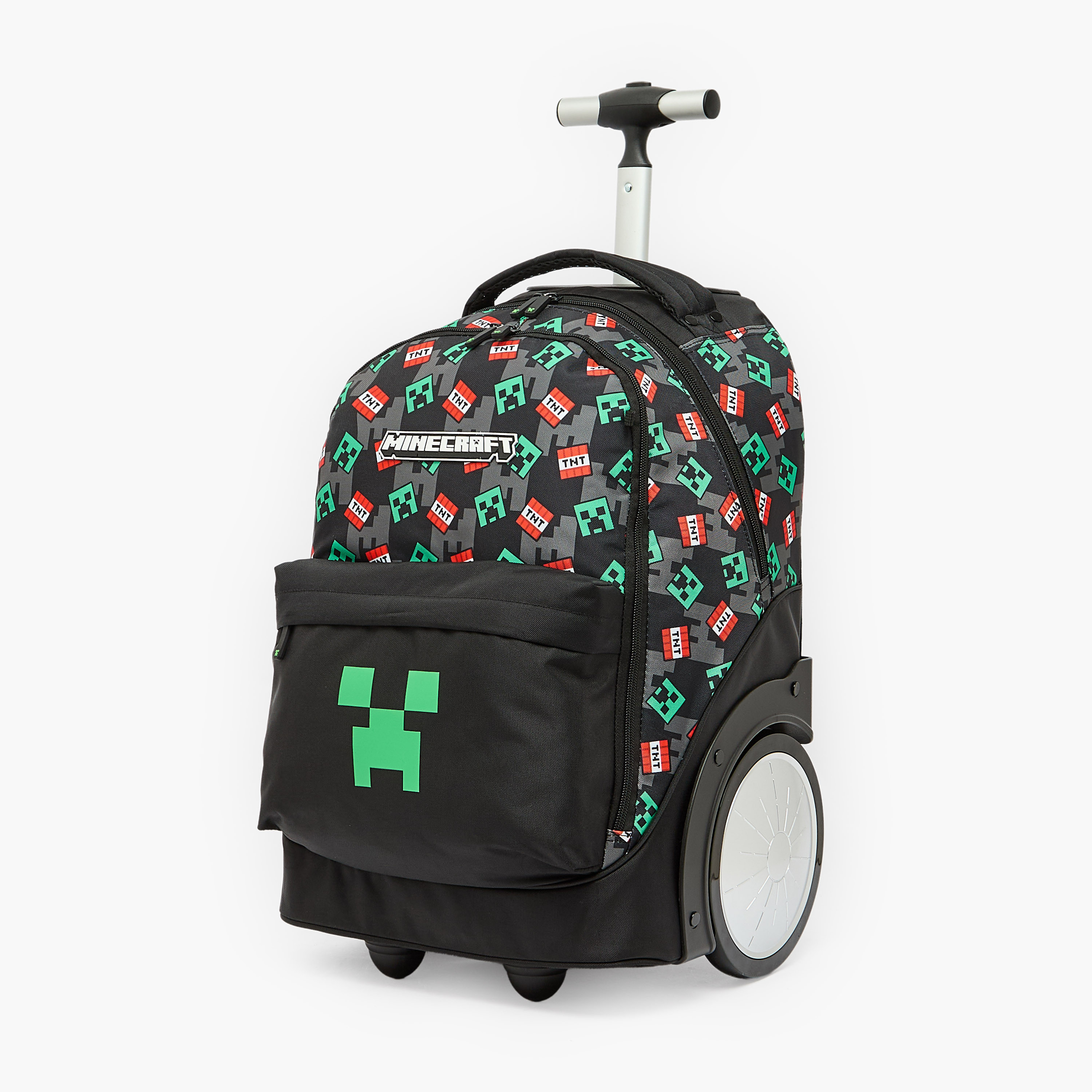 Microsoft Mojang Studios Minecraft Print Trolley Bag for Boys 8-12 Years with Padded Straps-school-bagsandbackpacks-trolleybags-image-9