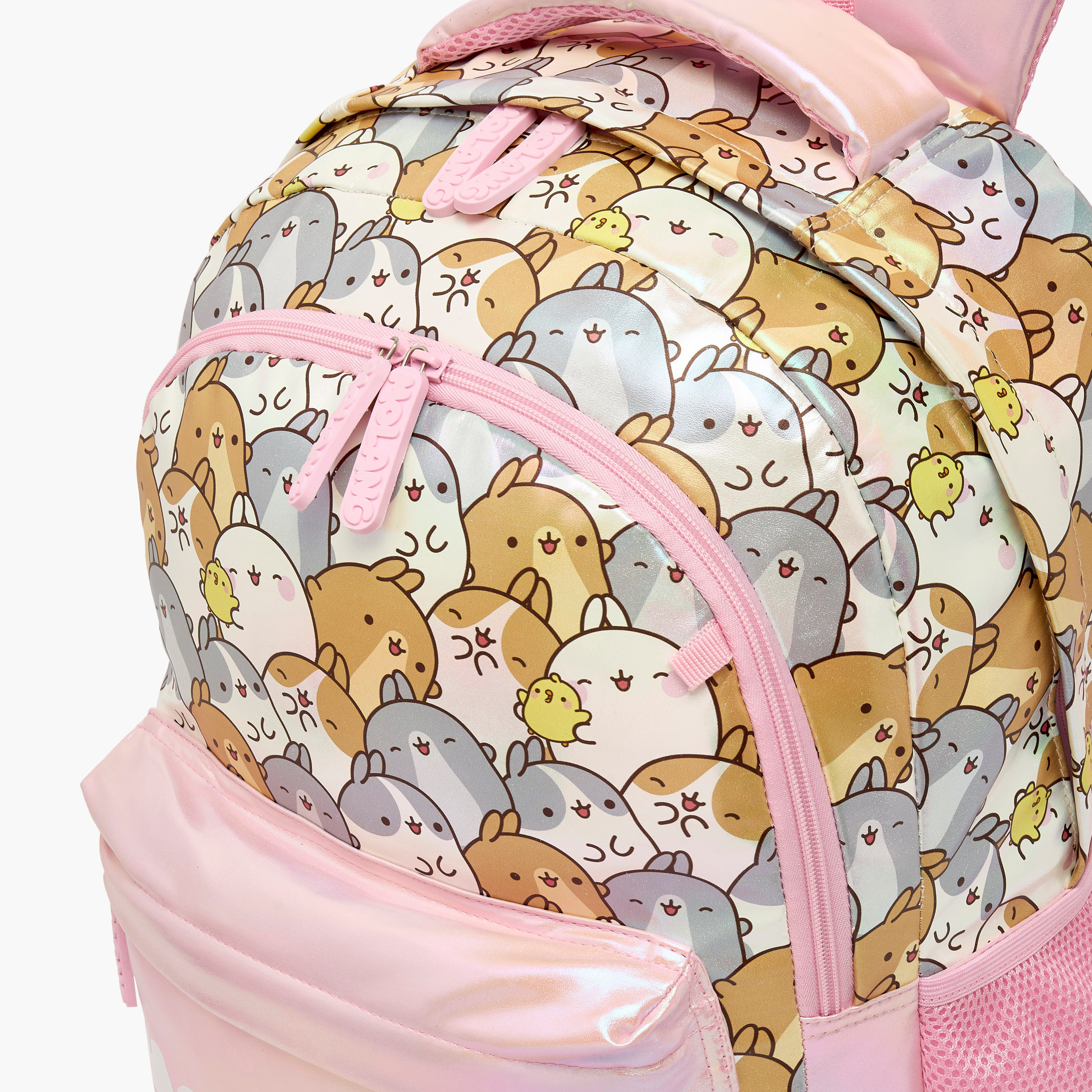 شنطة ظهر بحمالات كتف مبطنة وبطبعات مولانج للبنات 8-13 سنة من ميليماجز - 15.6  بوصة-school-bagsandbackpacks-backpacks-image-4