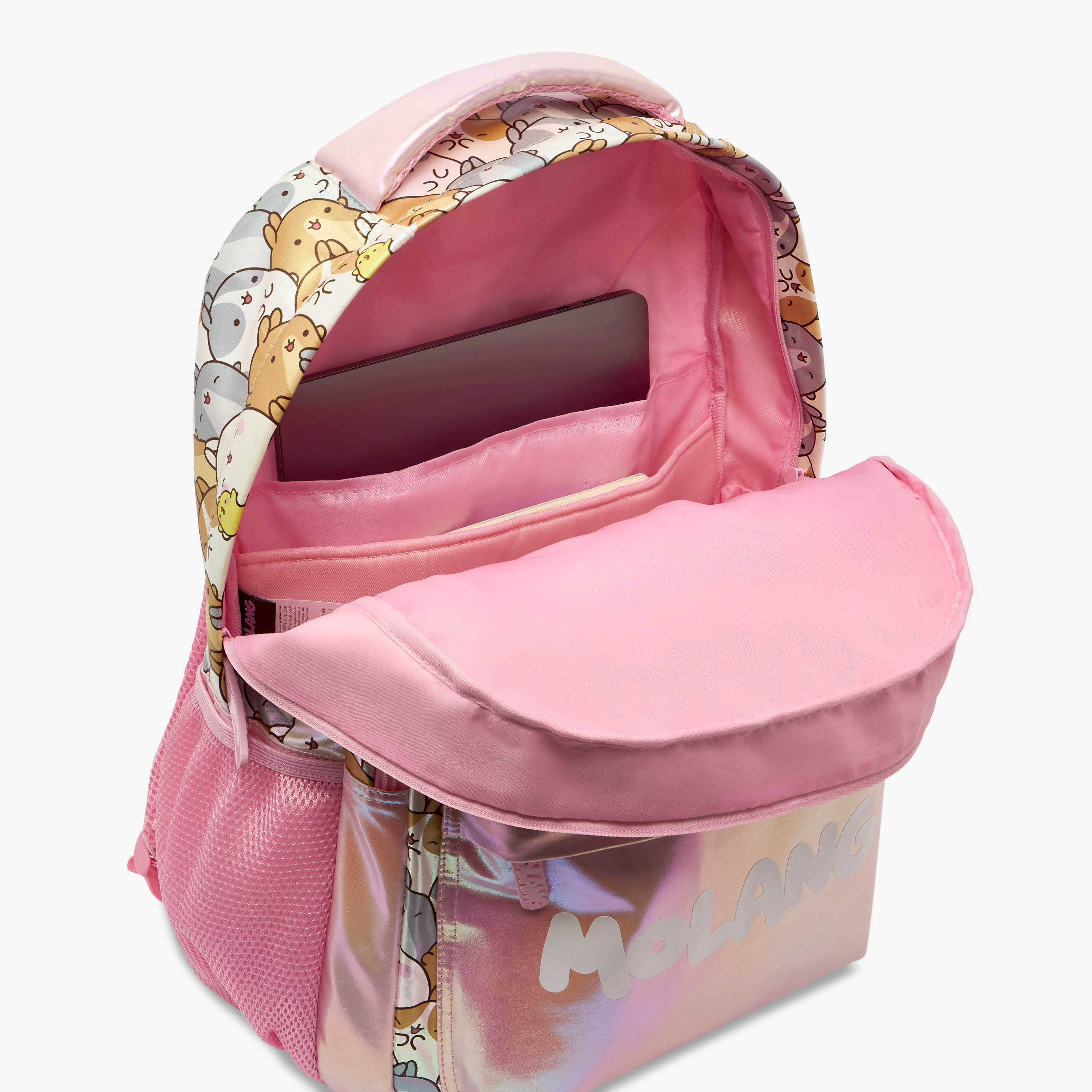 شنطة ظهر بحمالات كتف مبطنة وبطبعات مولانج للبنات 8-13 سنة من ميليماجز - 15.6  بوصة-school-bagsandbackpacks-backpacks-image-5
