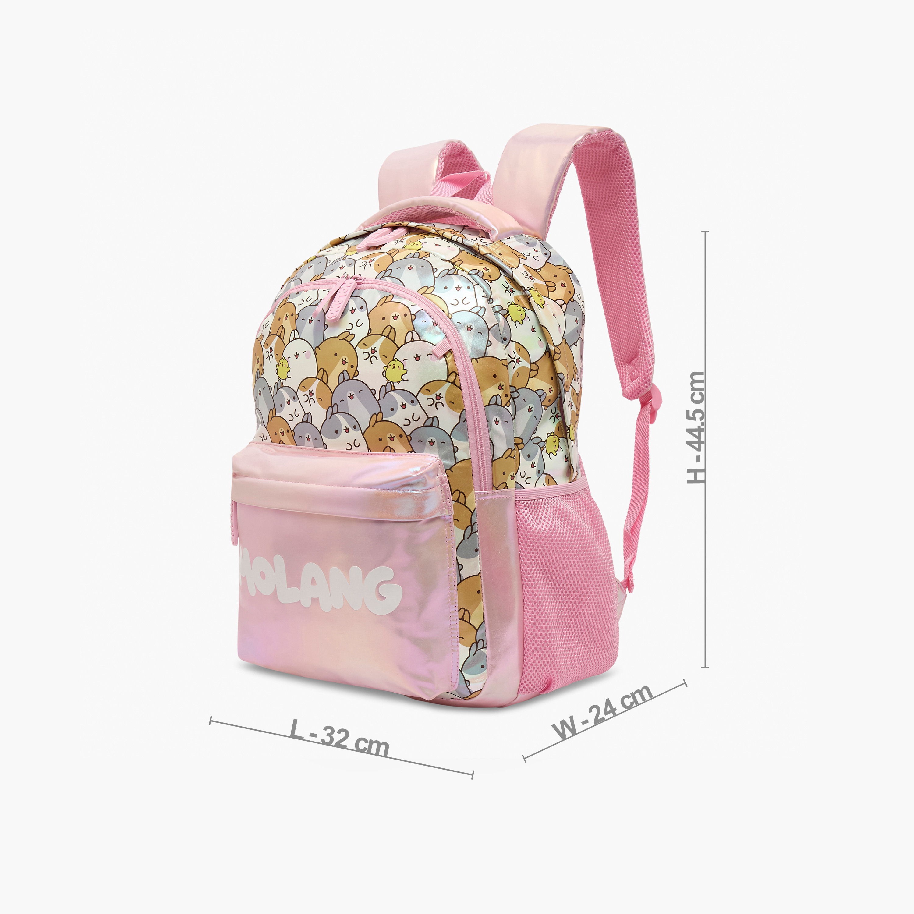 شنطة ظهر بحمالات كتف مبطنة وبطبعات مولانج للبنات 8-13 سنة من ميليماجز - 15.6  بوصة-school-bagsandbackpacks-backpacks-image-6