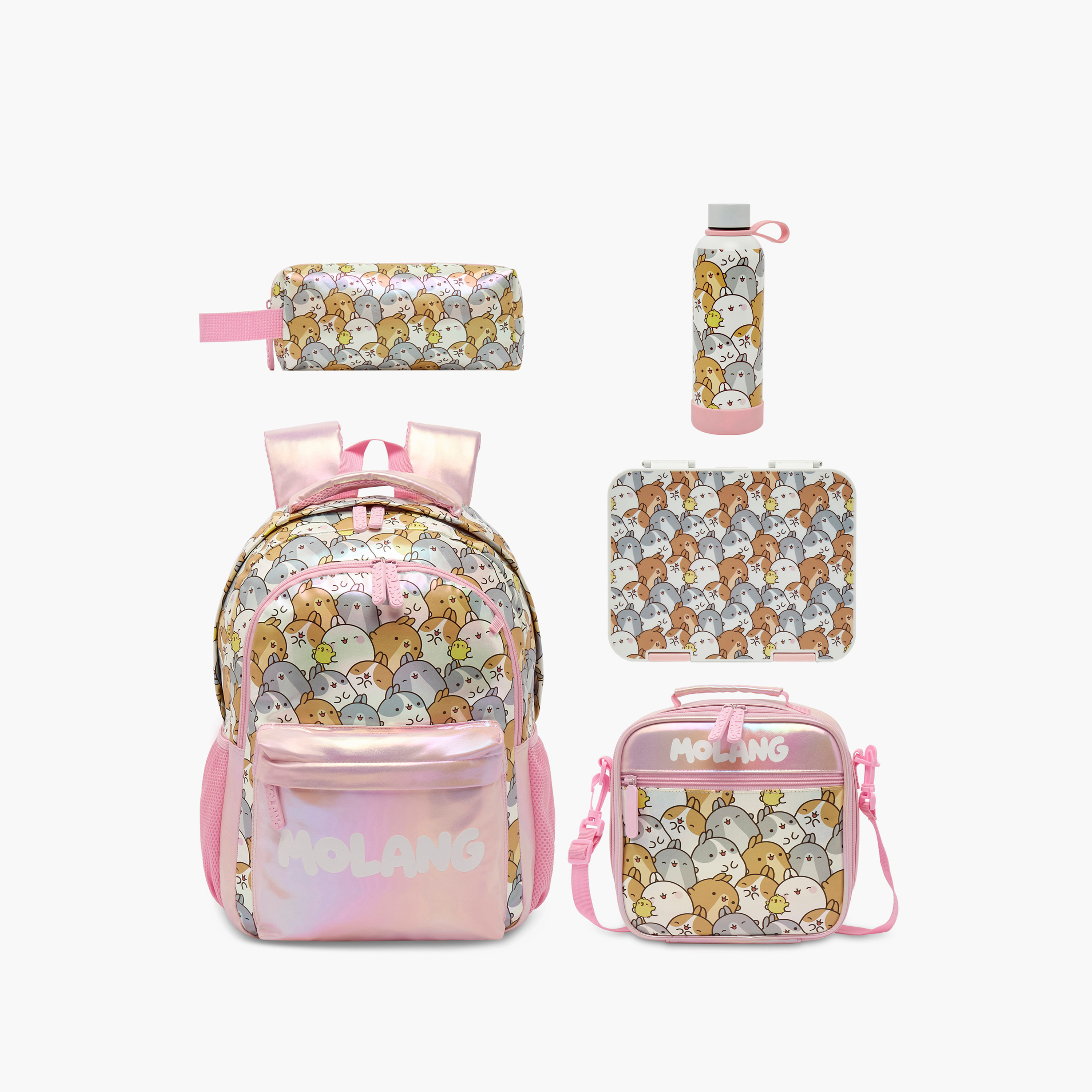 شنطة ظهر بحمالات كتف مبطنة وبطبعات مولانج للبنات 8-13 سنة من ميليماجز - 15.6  بوصة-school-bagsandbackpacks-backpacks-image-9