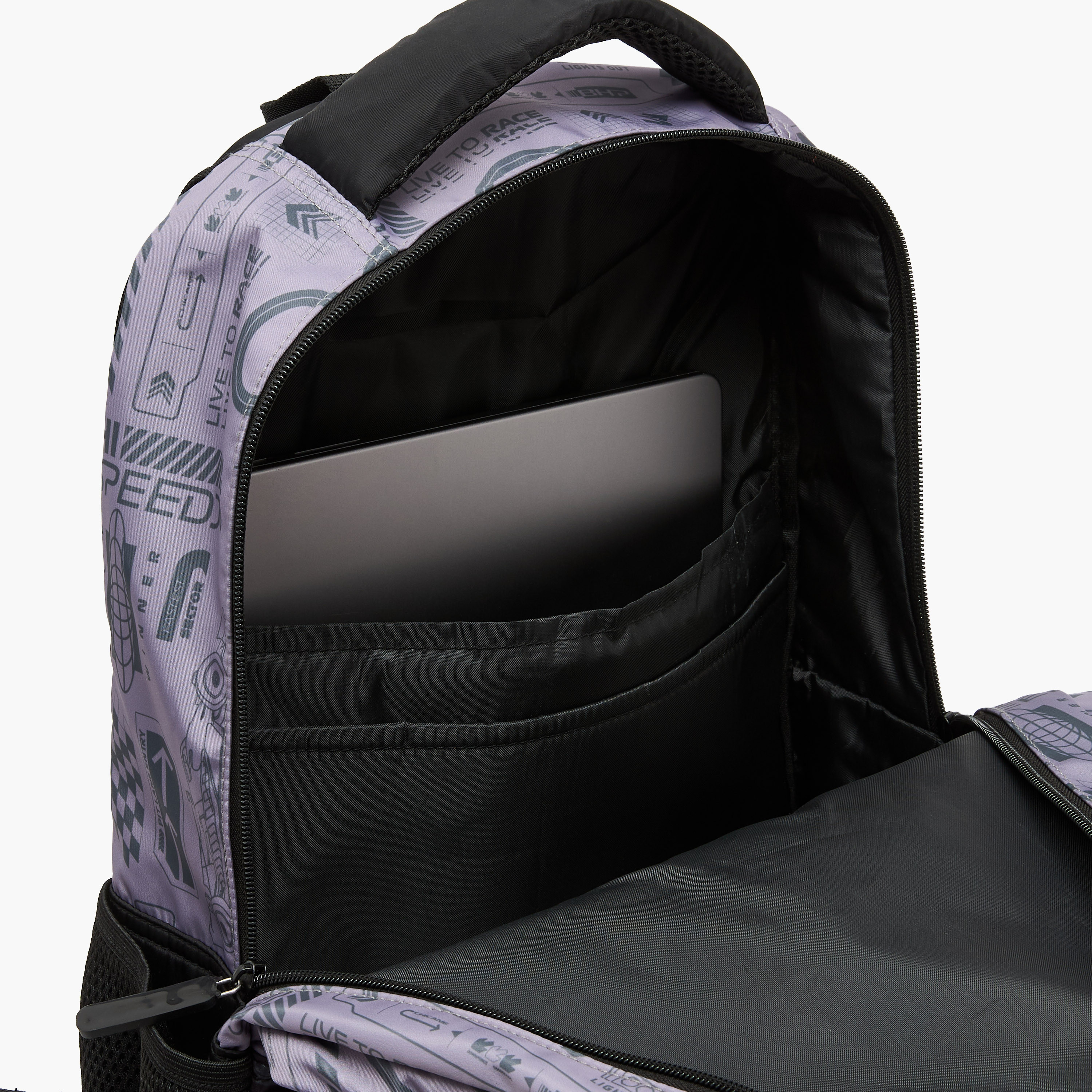Formula One Racing Print Backpack for Boys 8-12 Years with Padded Shoulder Straps - 17 inches-school-bagsandbackpacks-backpacks-image-8