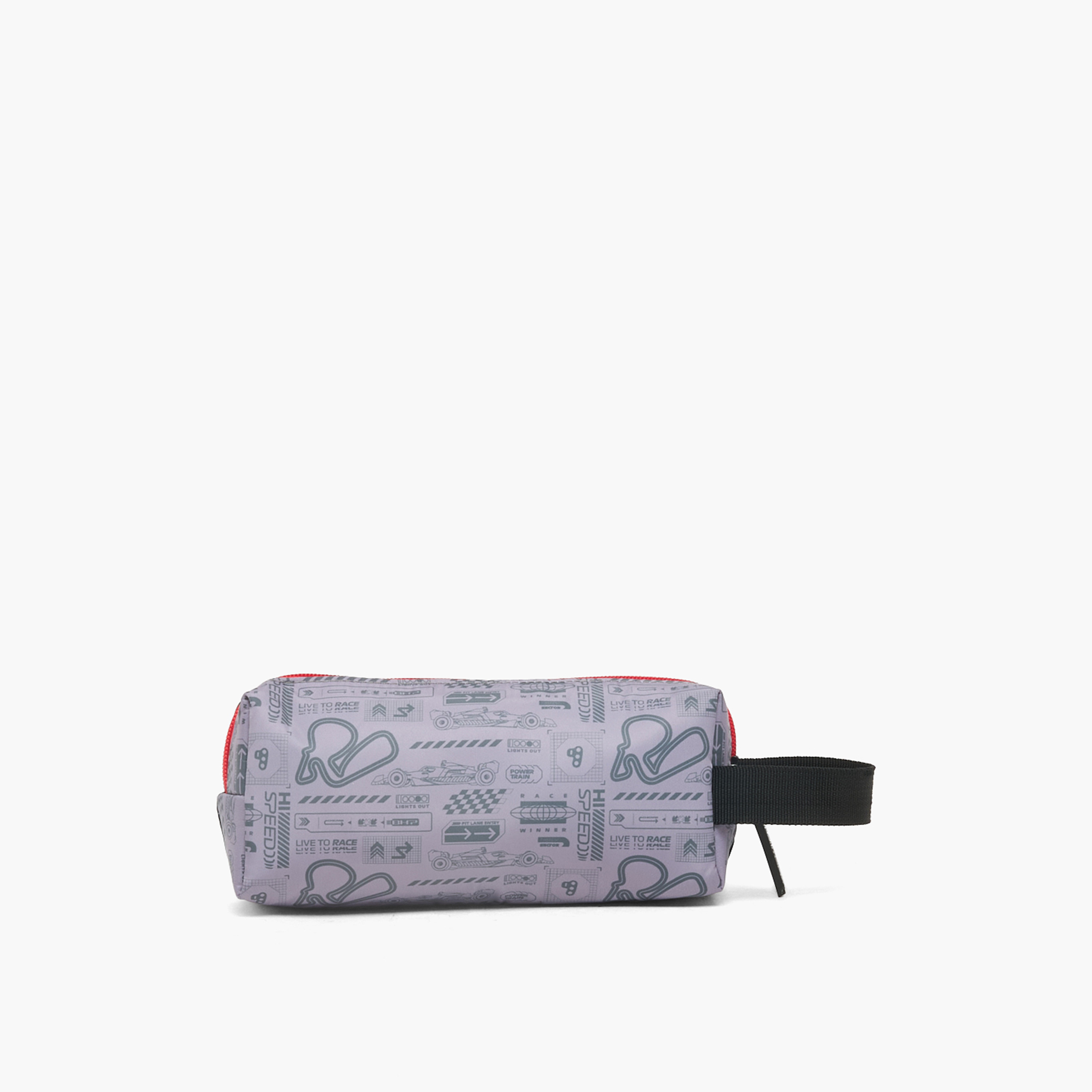 Formula One Racing Print Pencil Pouch with Zip Closure-school-stationery-pencilcases-image-4