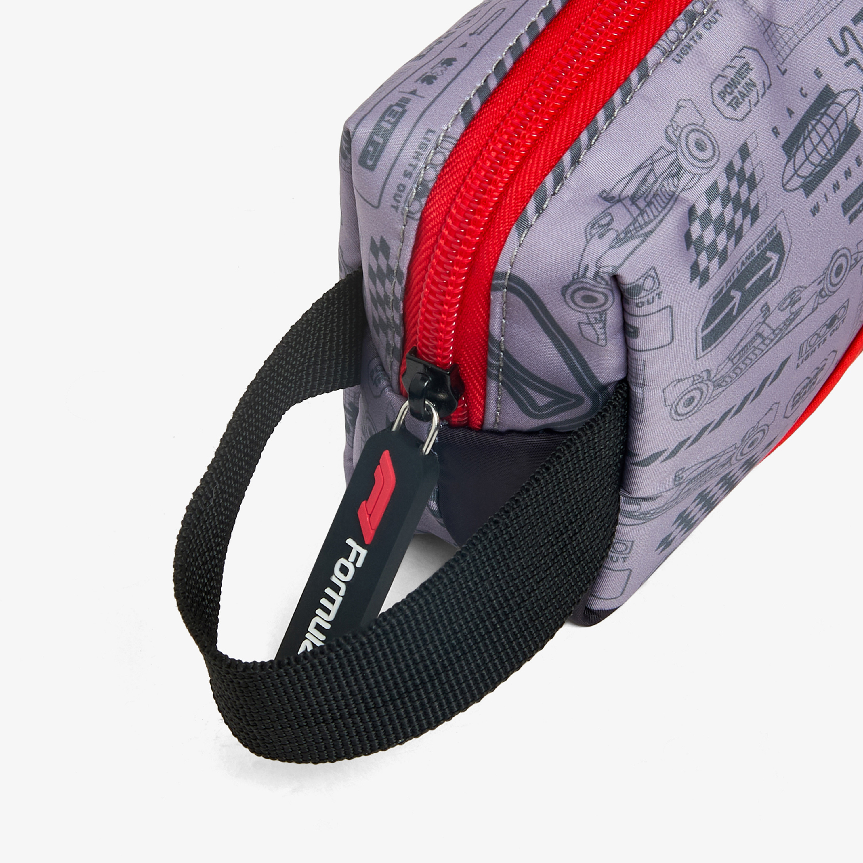 Formula One Racing Print Pencil Pouch with Zip Closure-school-stationery-pencilcases-image-5